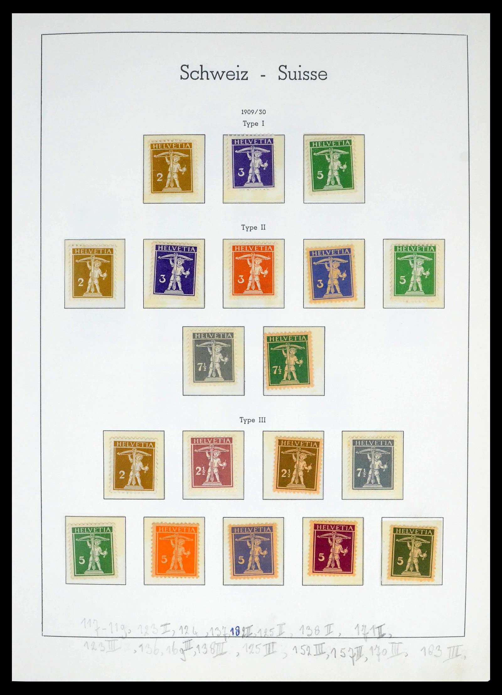 39420 0012 - Stamp collection 39420 Switzerland 1862-1974.