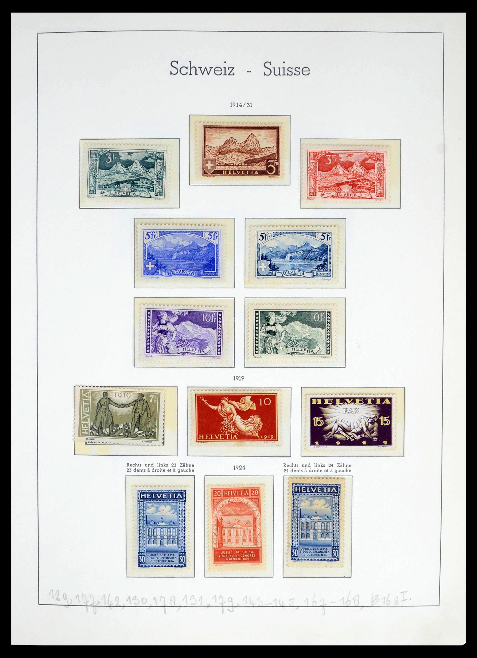 39420 0018 - Stamp collection 39420 Switzerland 1862-1974.