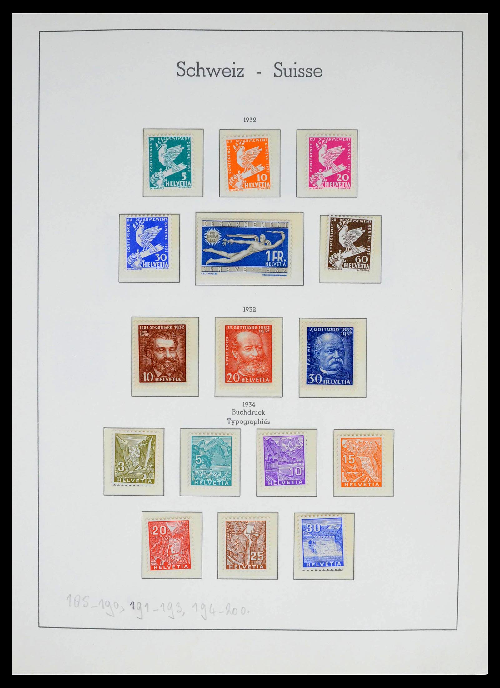39420 0019 - Stamp collection 39420 Switzerland 1862-1974.