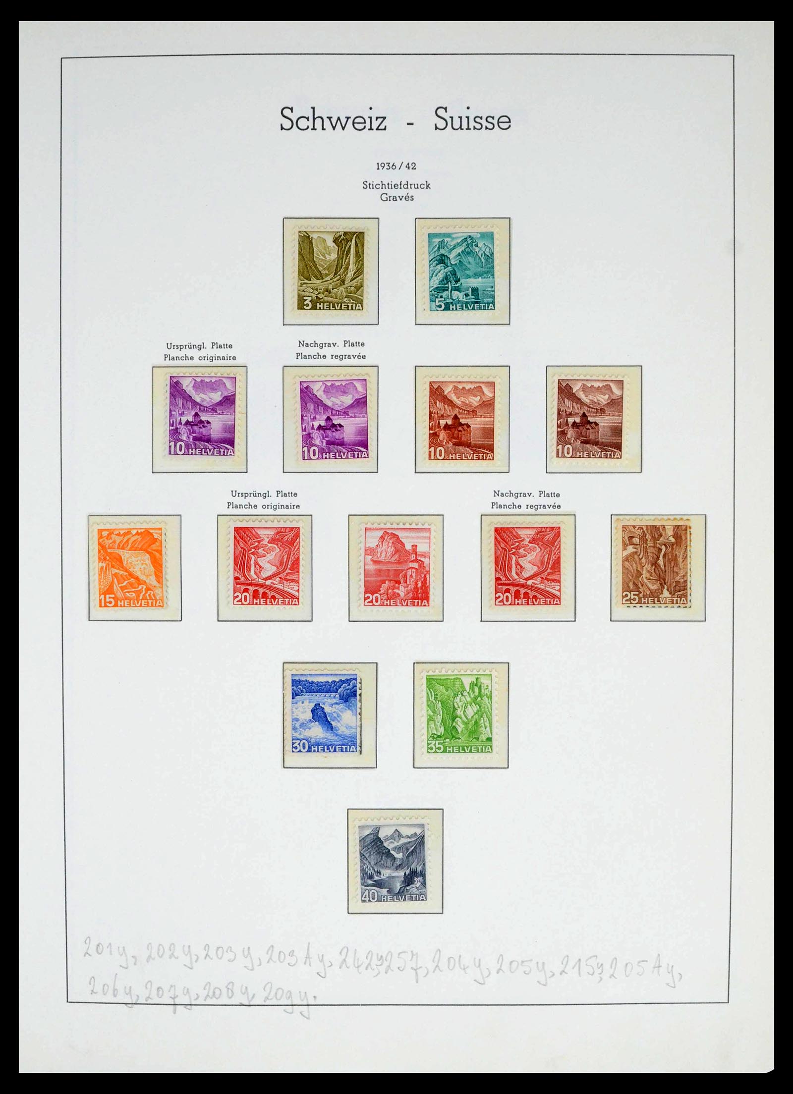 39420 0020 - Stamp collection 39420 Switzerland 1862-1974.
