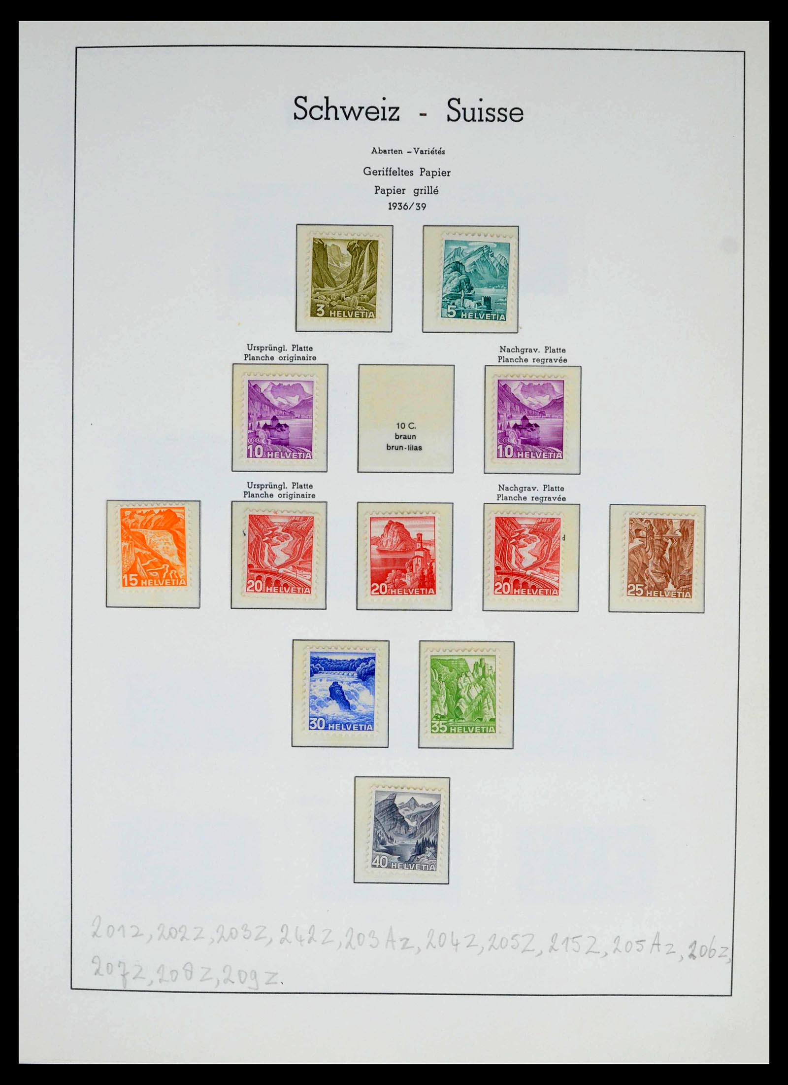 39420 0021 - Postzegelverzameling 39420 Zwitserland 1862-1974.