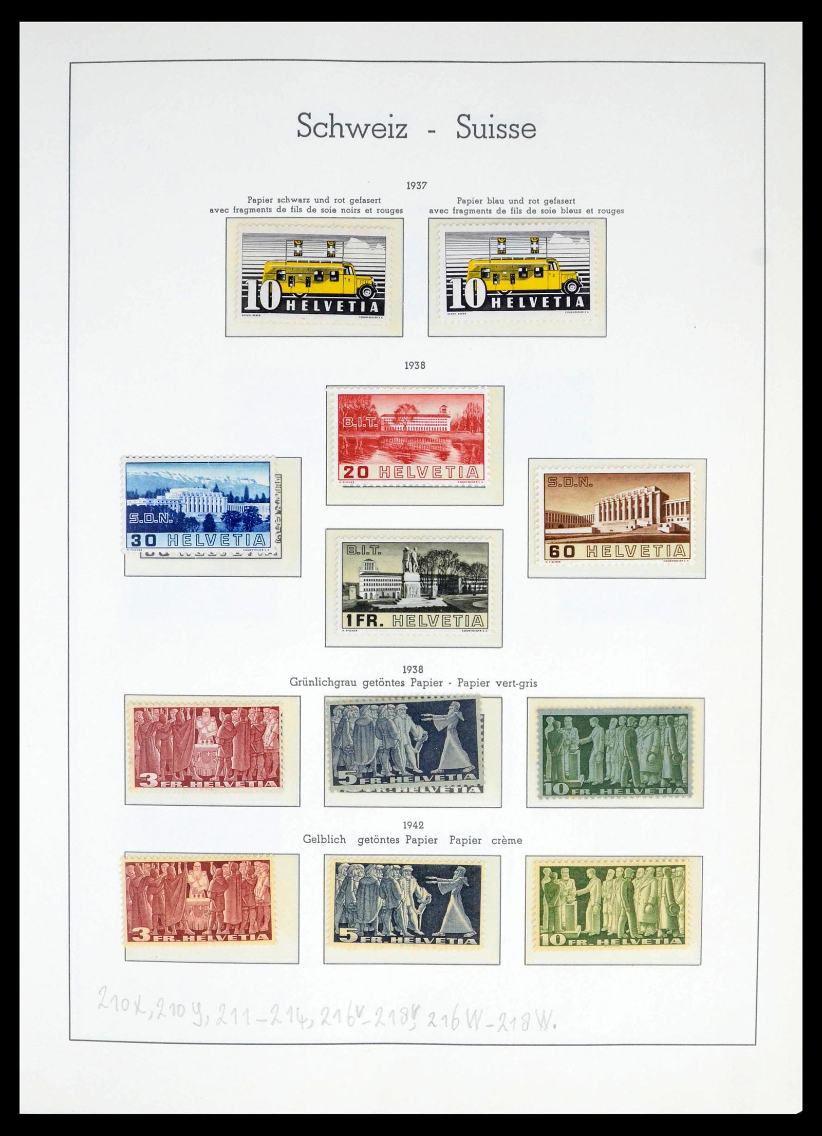 39420 0022 - Stamp collection 39420 Switzerland 1862-1974.