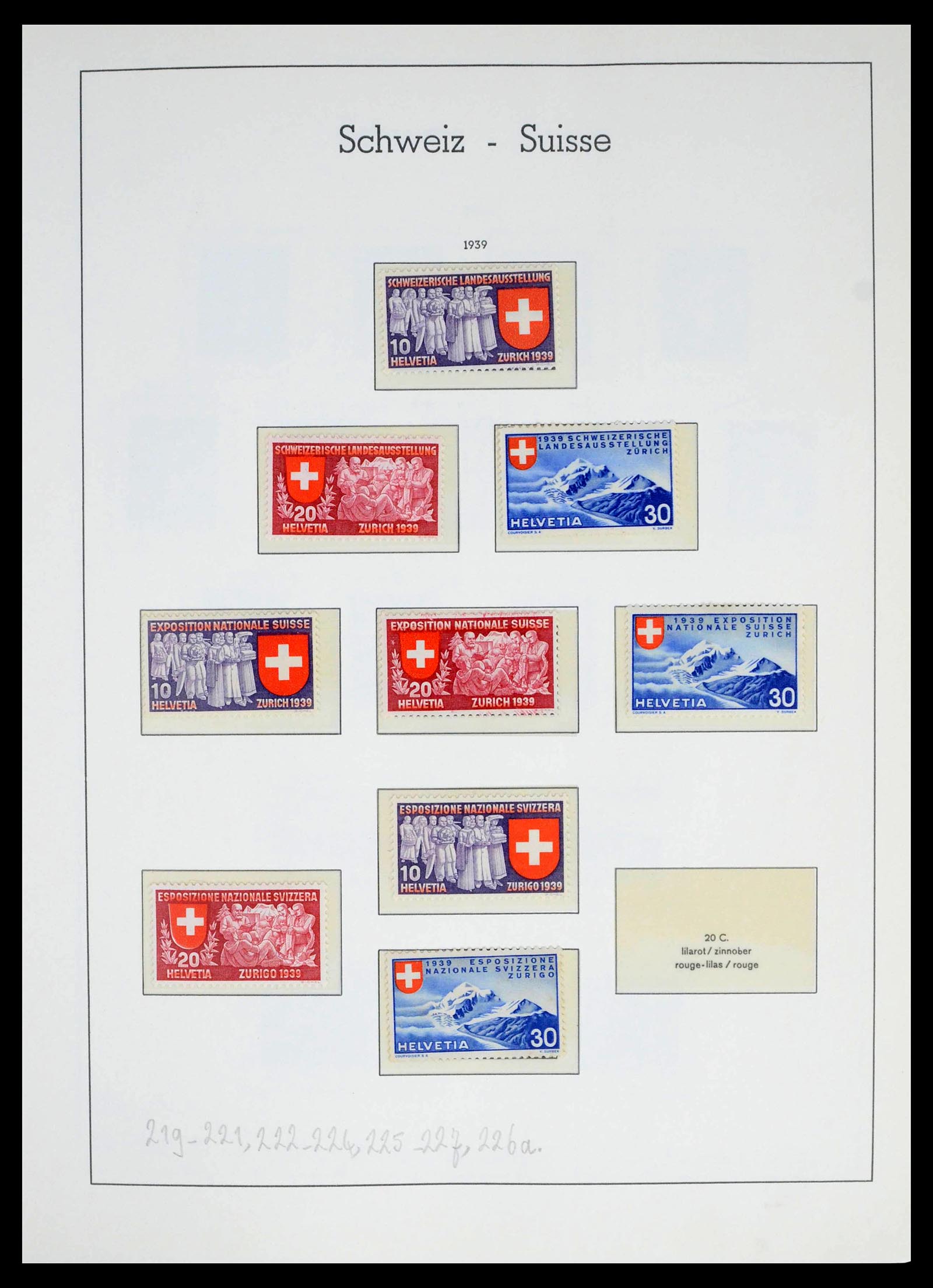 39420 0023 - Stamp collection 39420 Switzerland 1862-1974.