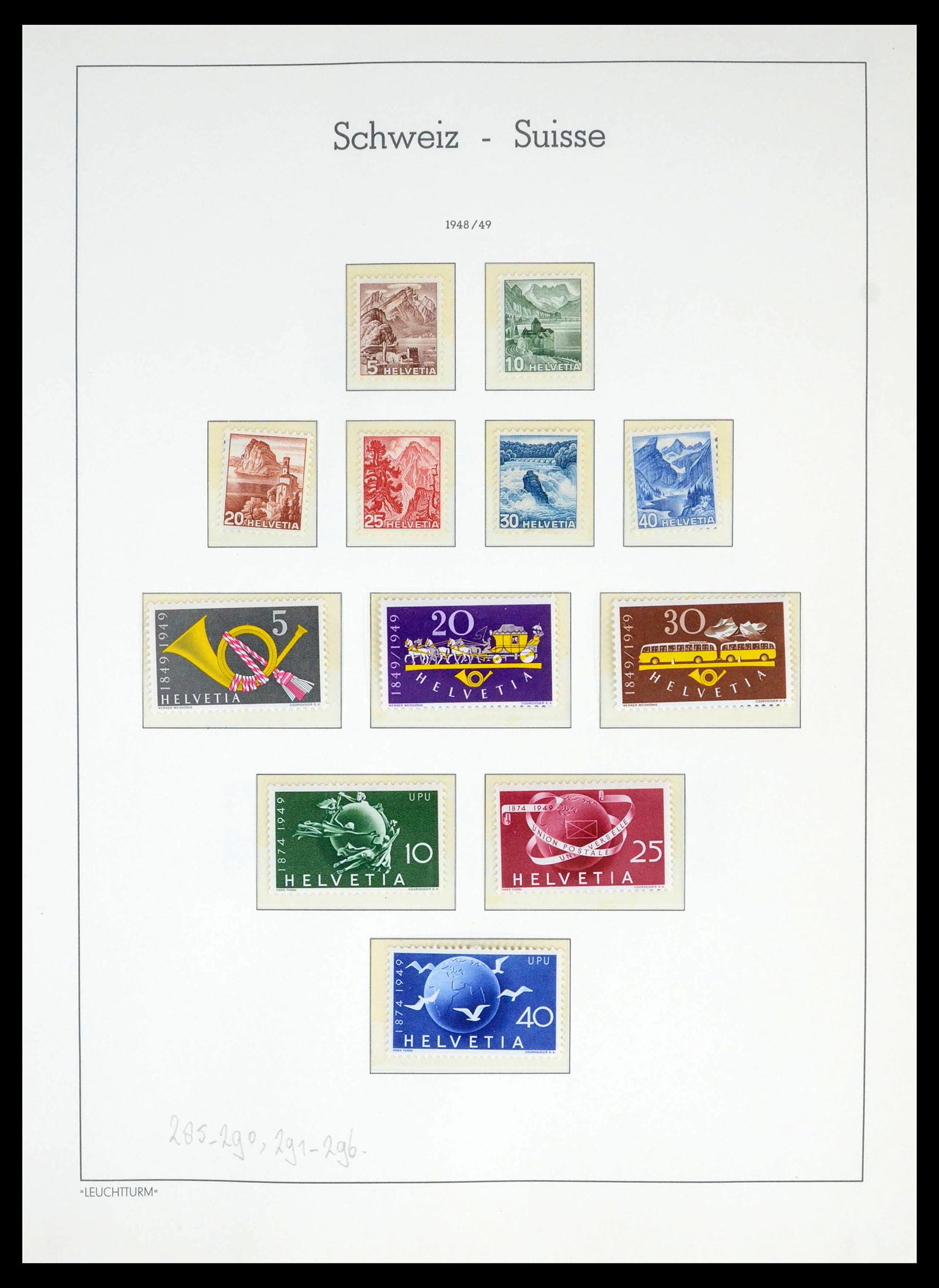 39420 0030 - Postzegelverzameling 39420 Zwitserland 1862-1974.