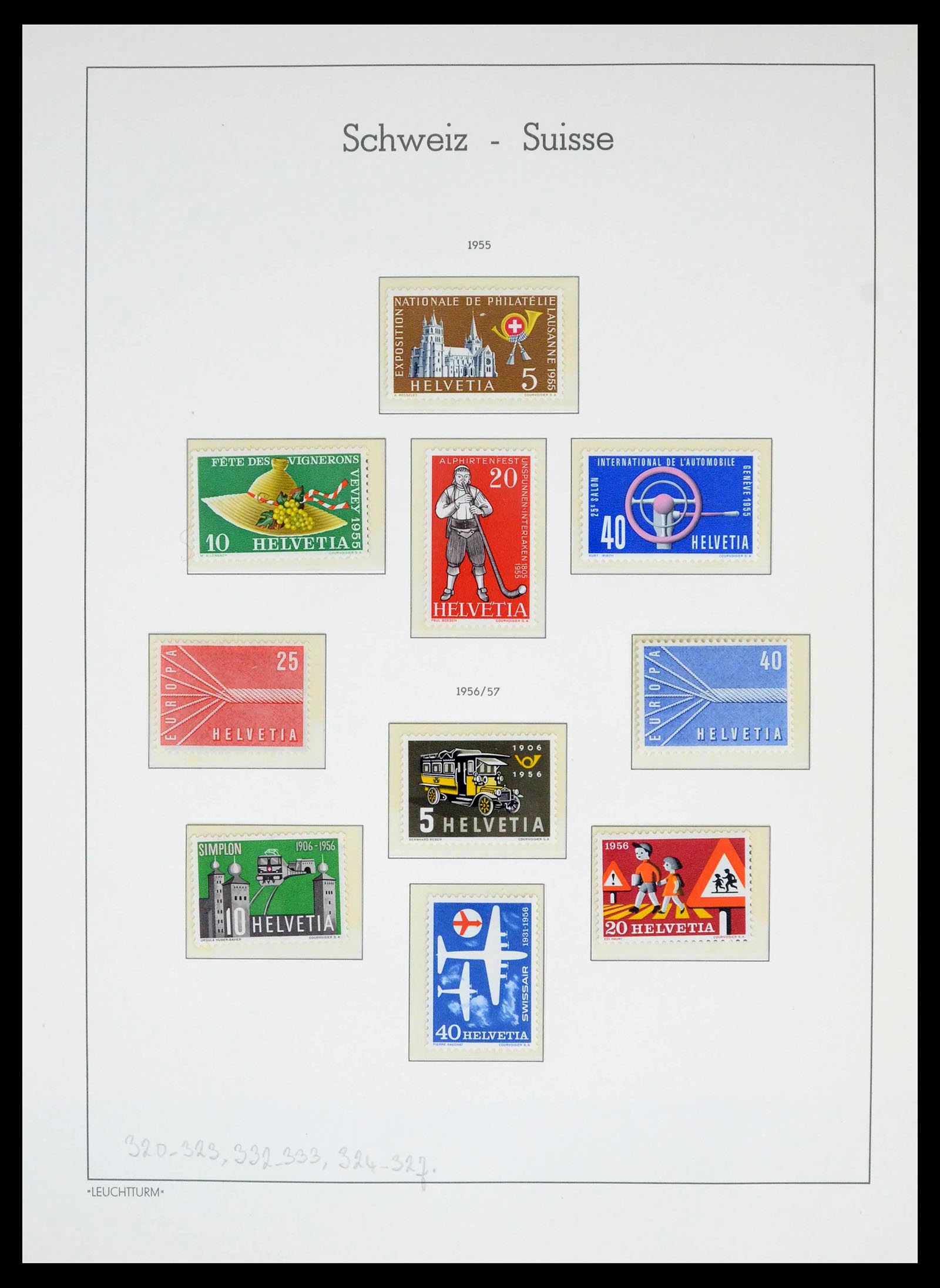 39420 0033 - Postzegelverzameling 39420 Zwitserland 1862-1974.