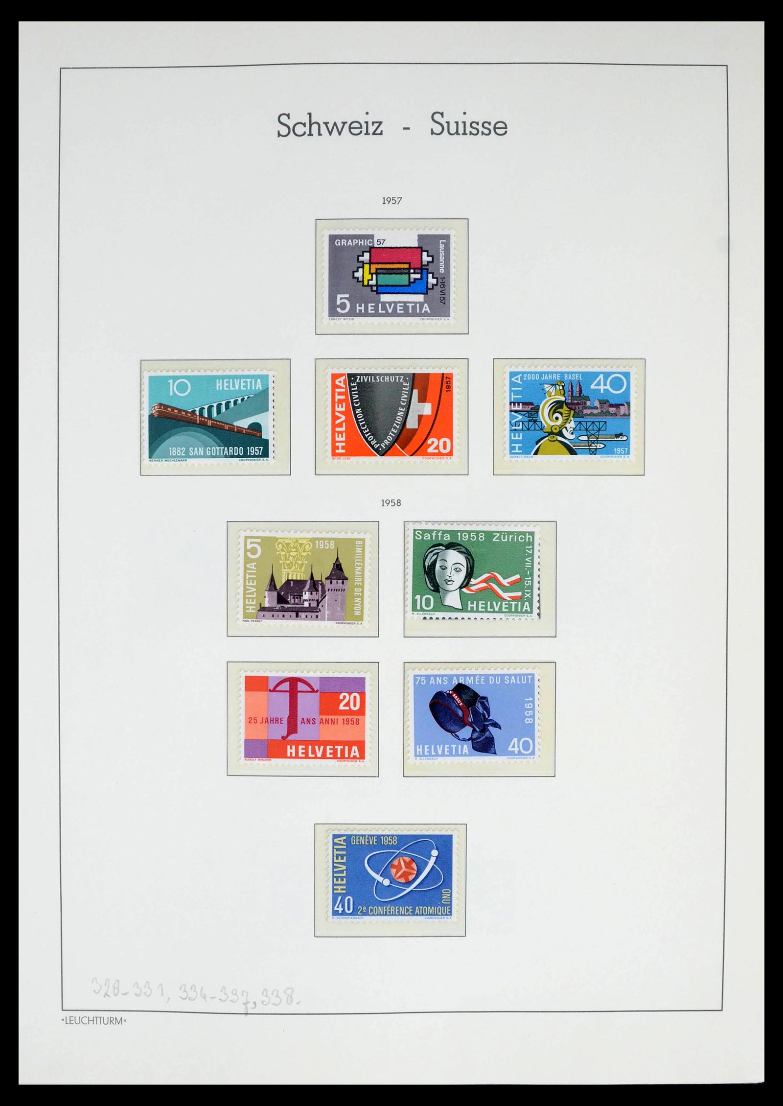 39420 0034 - Postzegelverzameling 39420 Zwitserland 1862-1974.