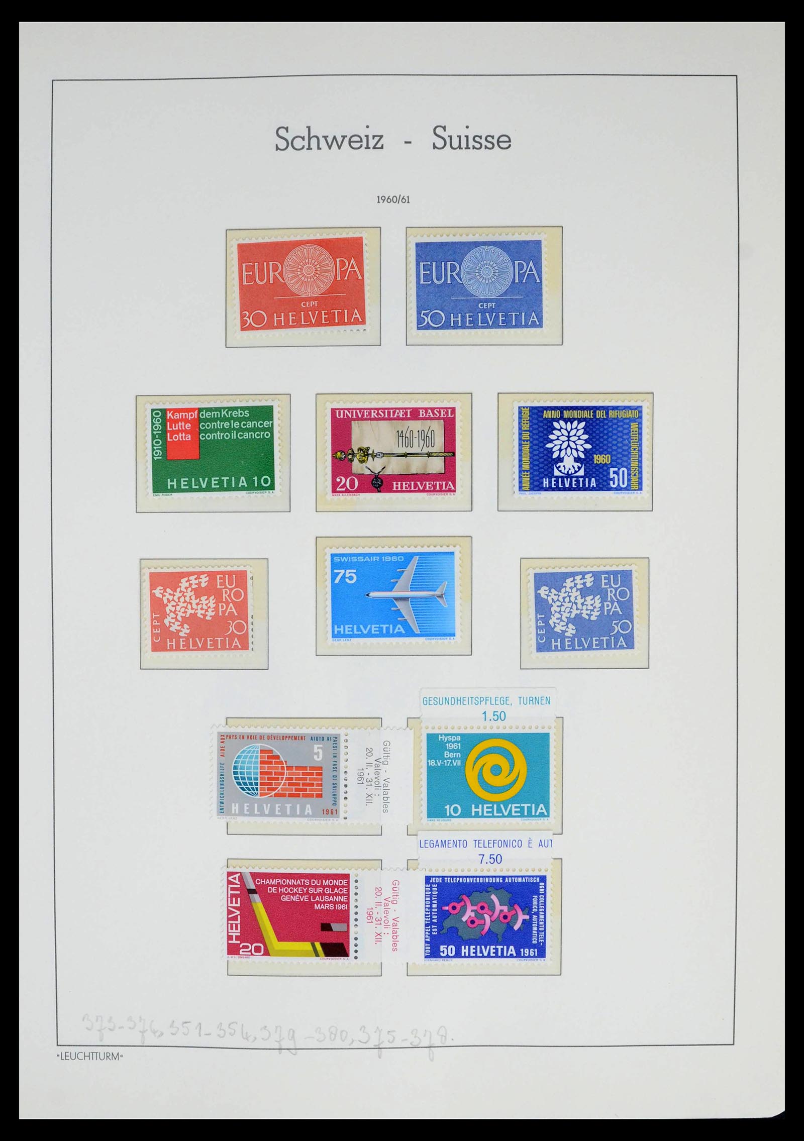 39420 0037 - Postzegelverzameling 39420 Zwitserland 1862-1974.