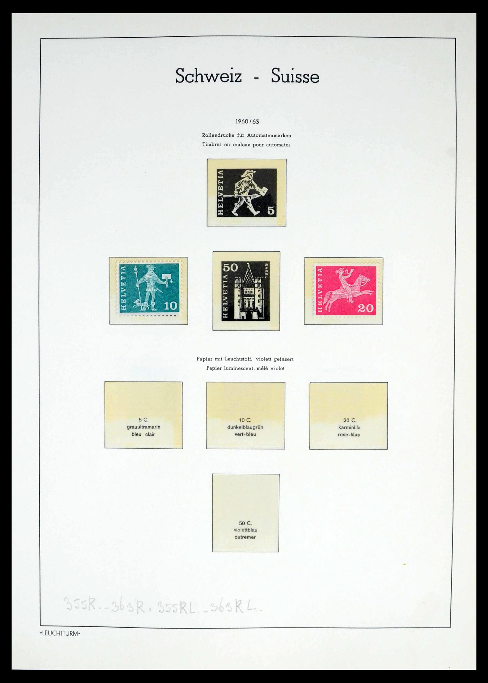 39420 0040 - Postzegelverzameling 39420 Zwitserland 1862-1974.