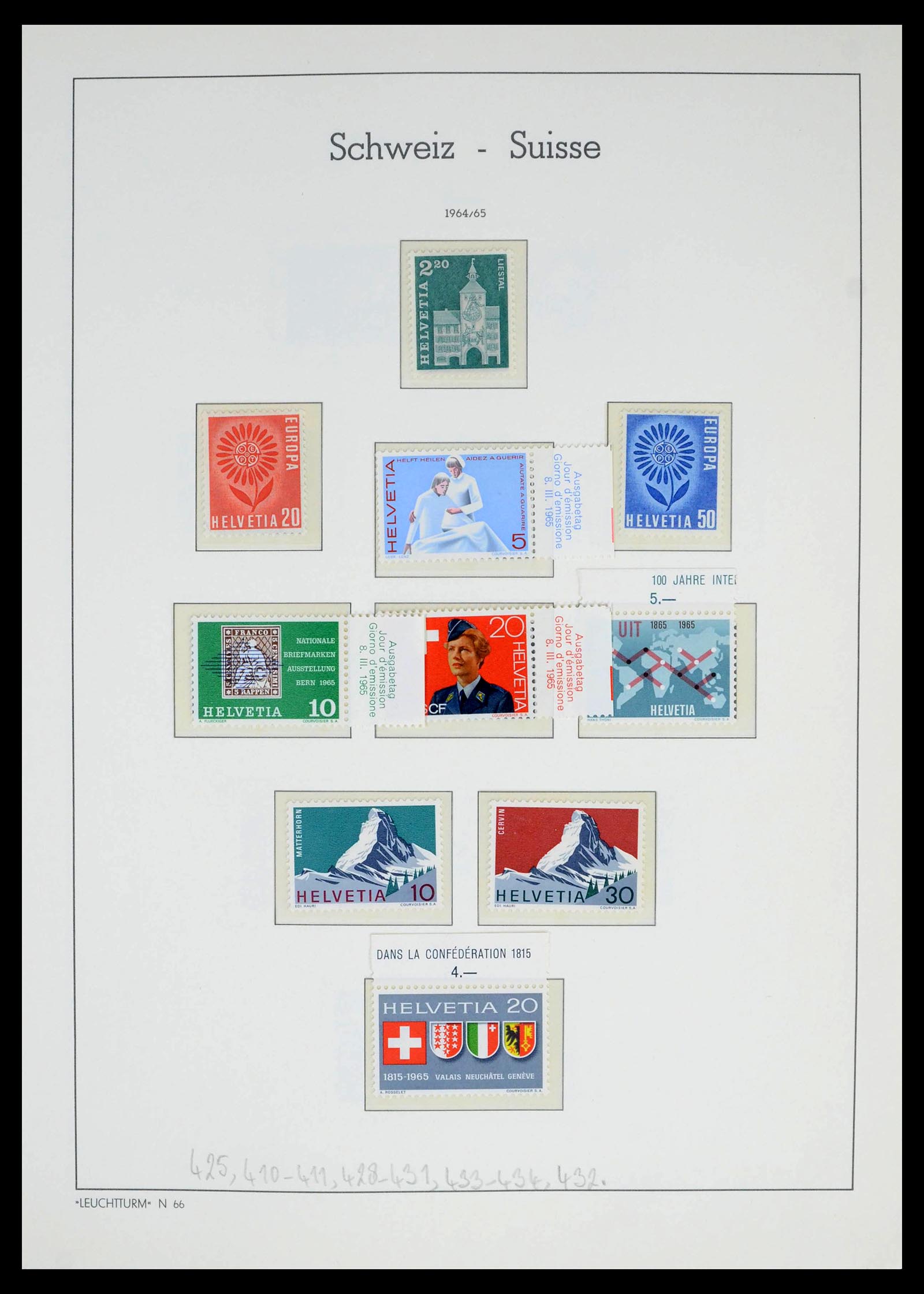 39420 0043 - Stamp collection 39420 Switzerland 1862-1974.