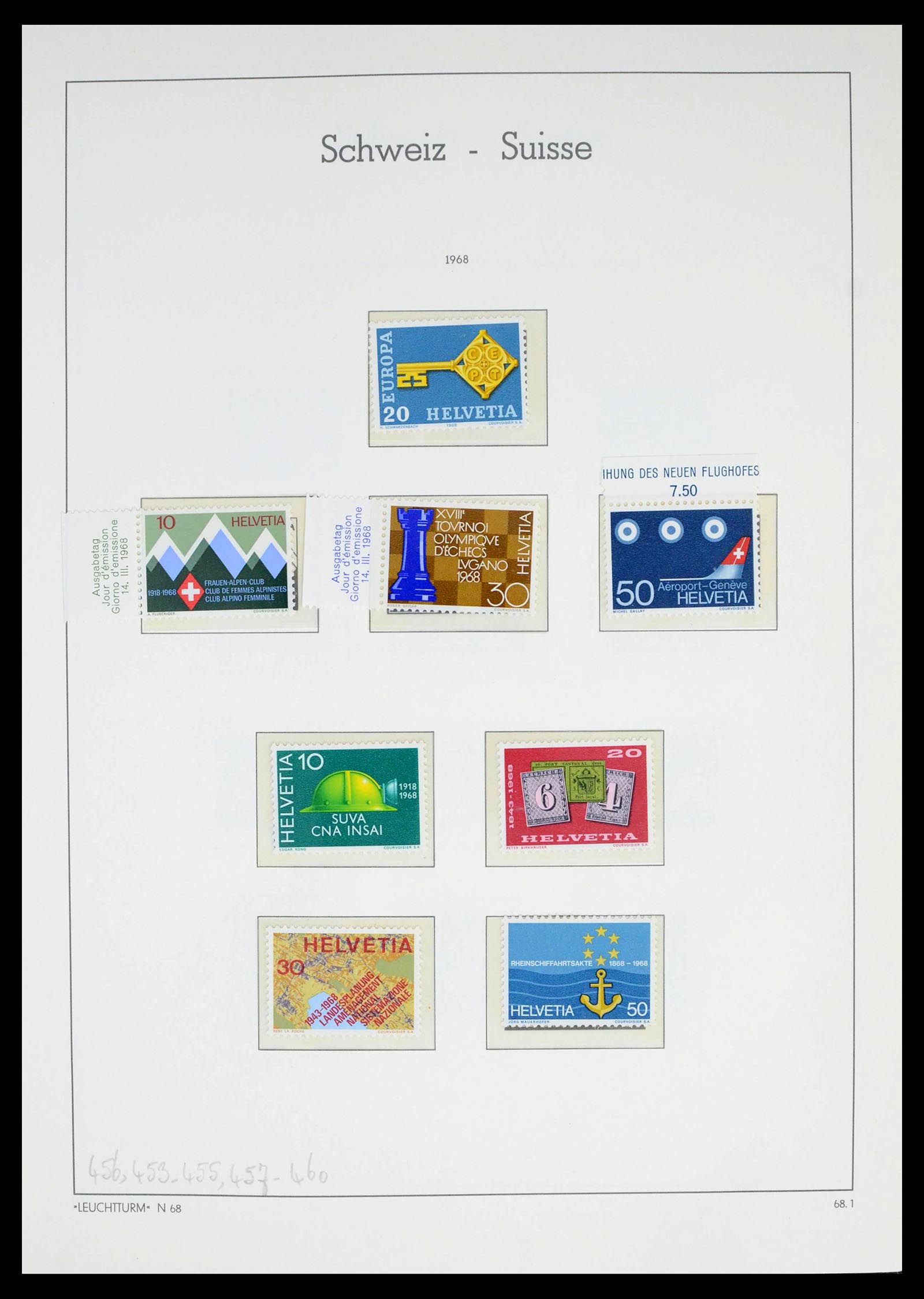 39420 0046 - Stamp collection 39420 Switzerland 1862-1974.