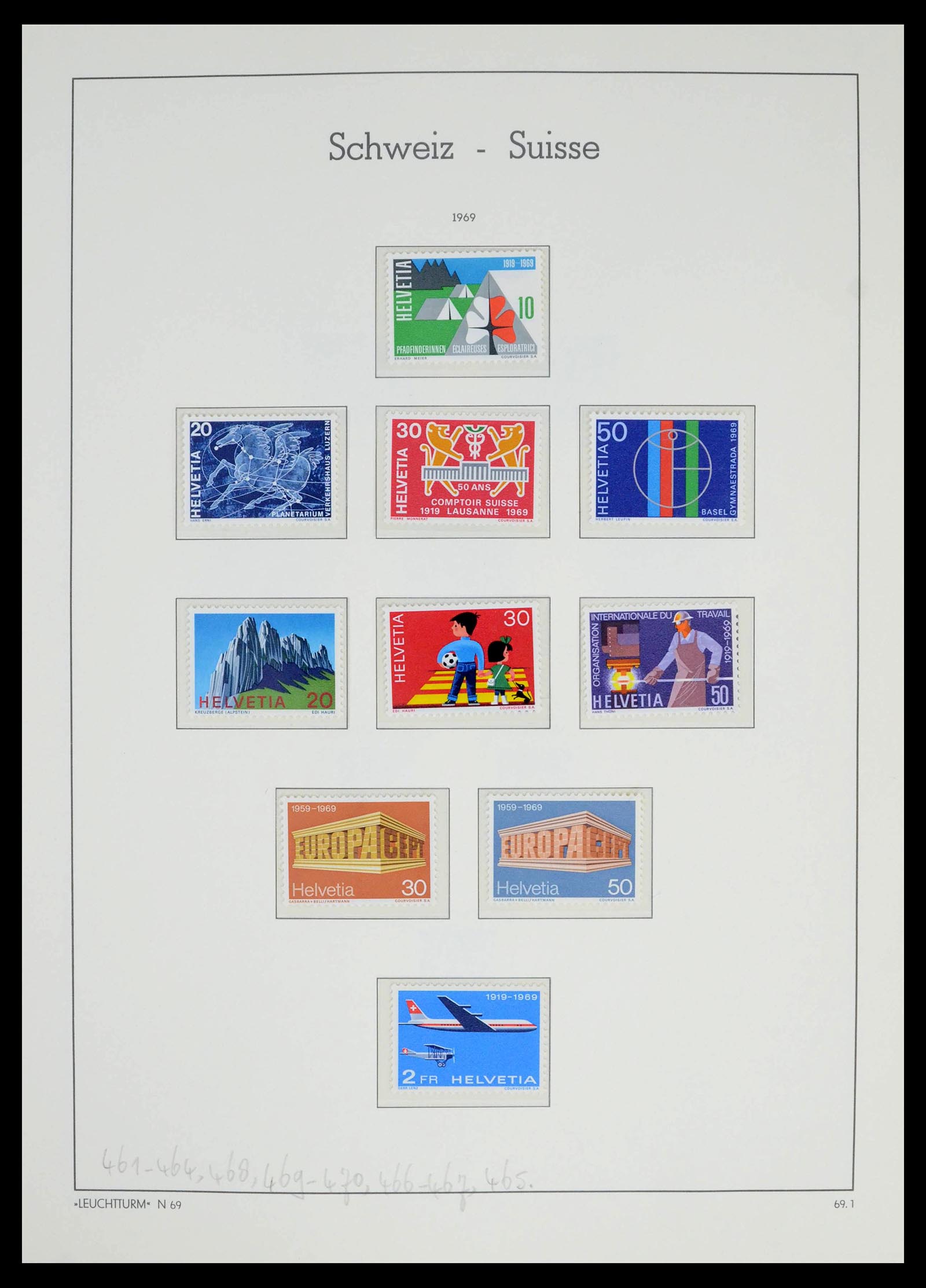 39420 0048 - Stamp collection 39420 Switzerland 1862-1974.