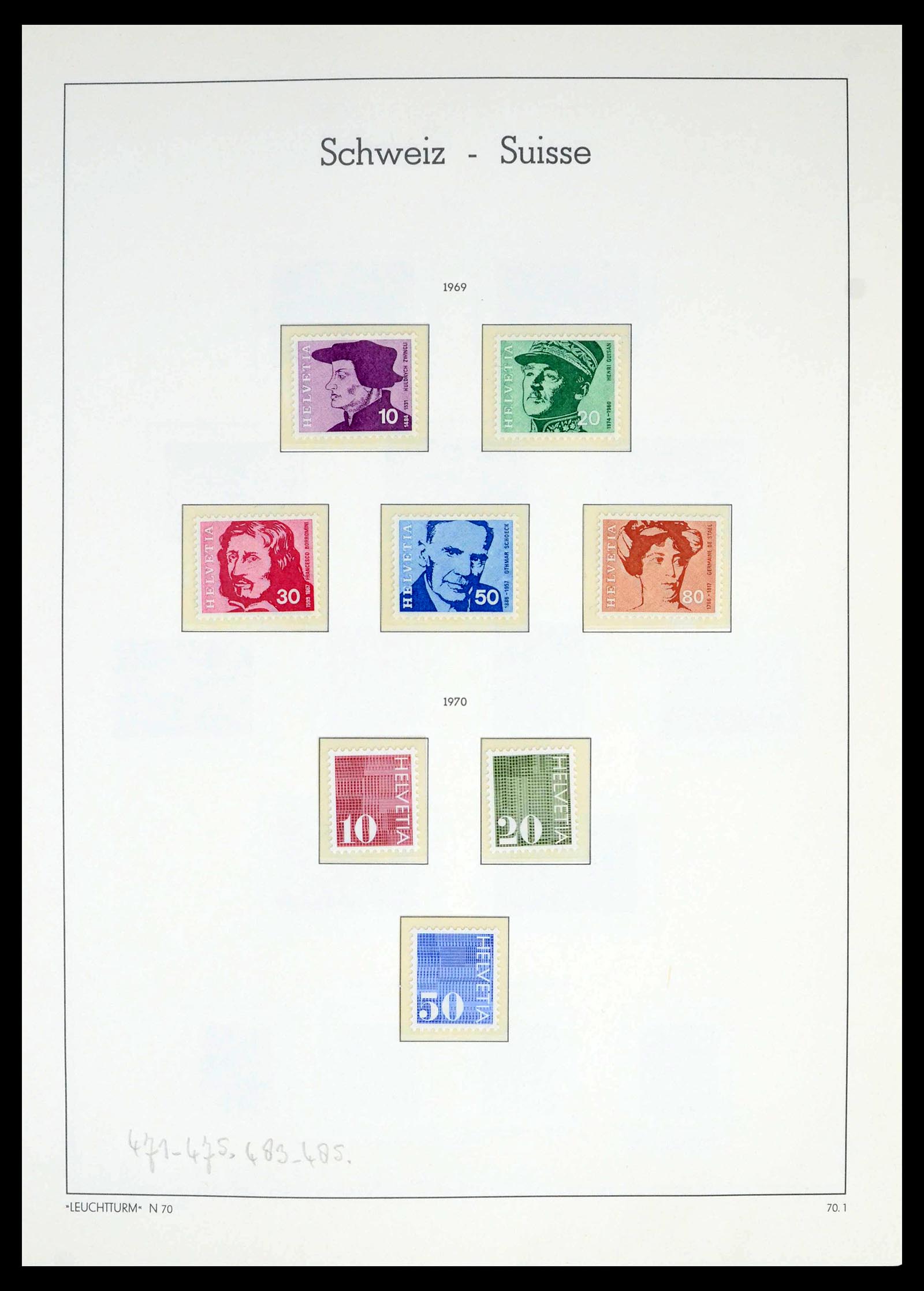 39420 0049 - Stamp collection 39420 Switzerland 1862-1974.
