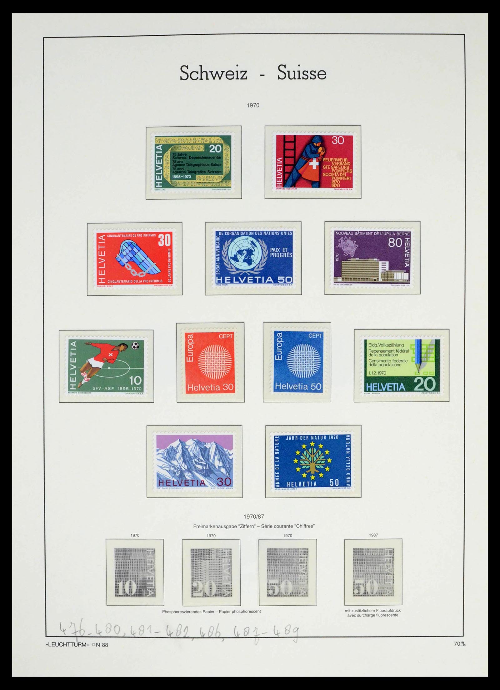 39420 0050 - Stamp collection 39420 Switzerland 1862-1974.