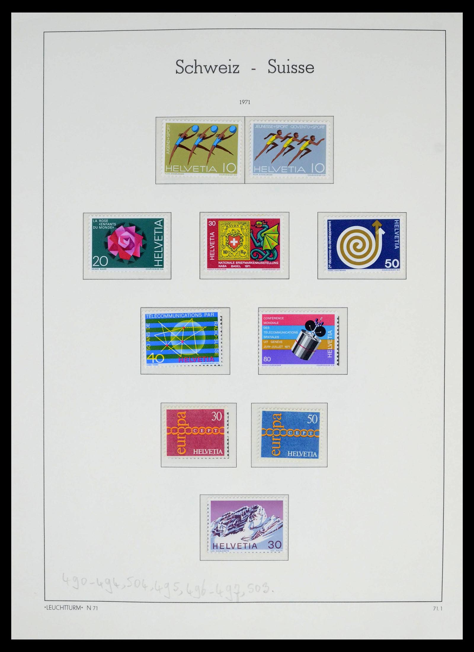 39420 0051 - Stamp collection 39420 Switzerland 1862-1974.