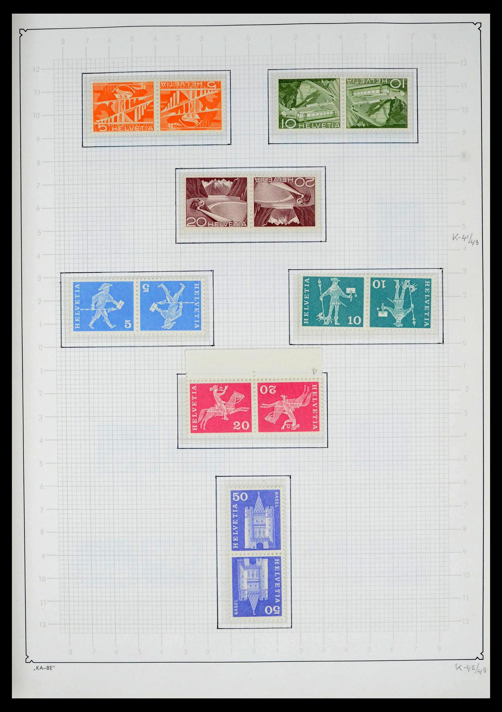 39420 0181 - Stamp collection 39420 Switzerland 1862-1974.
