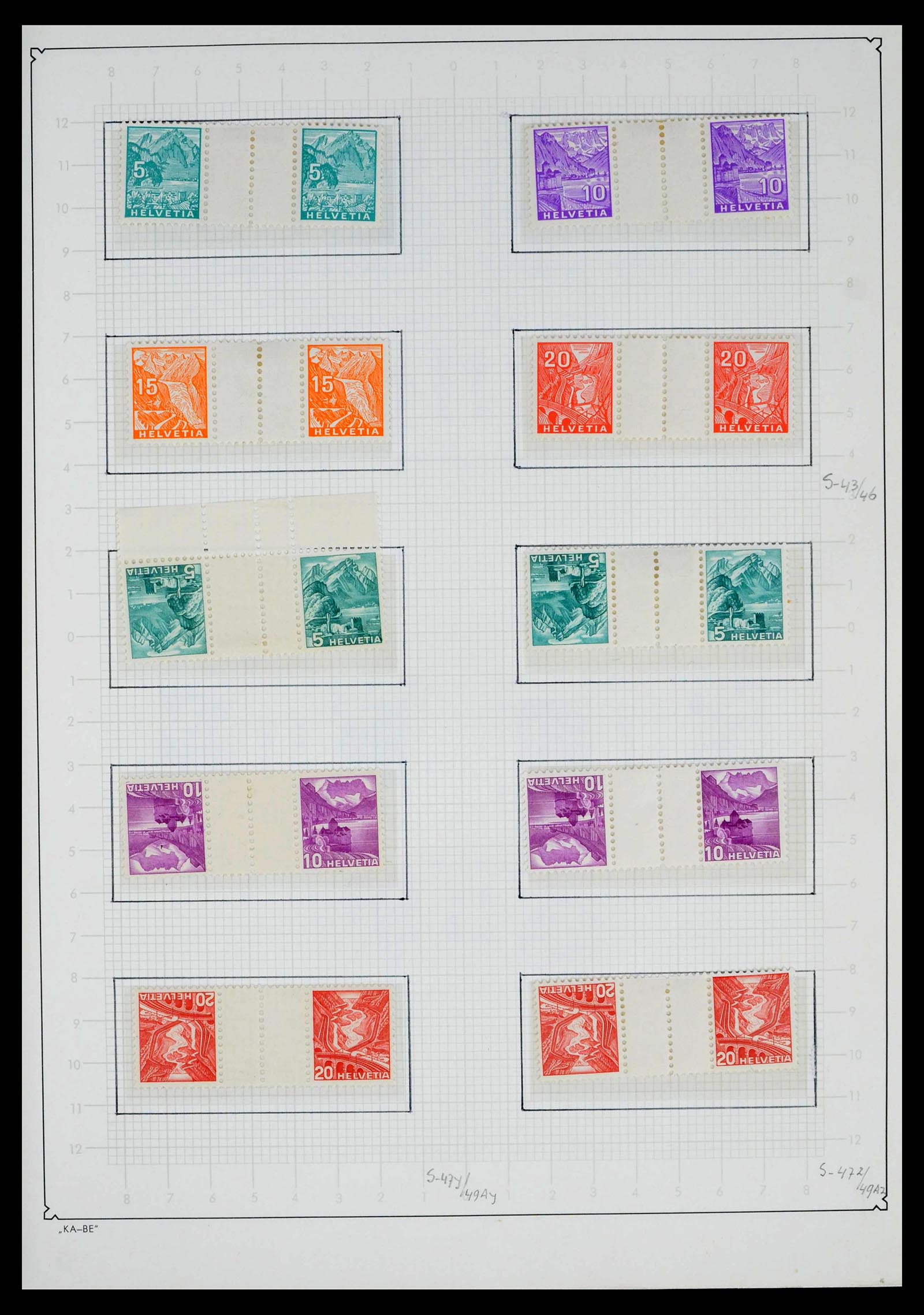 39420 0185 - Stamp collection 39420 Switzerland 1862-1974.