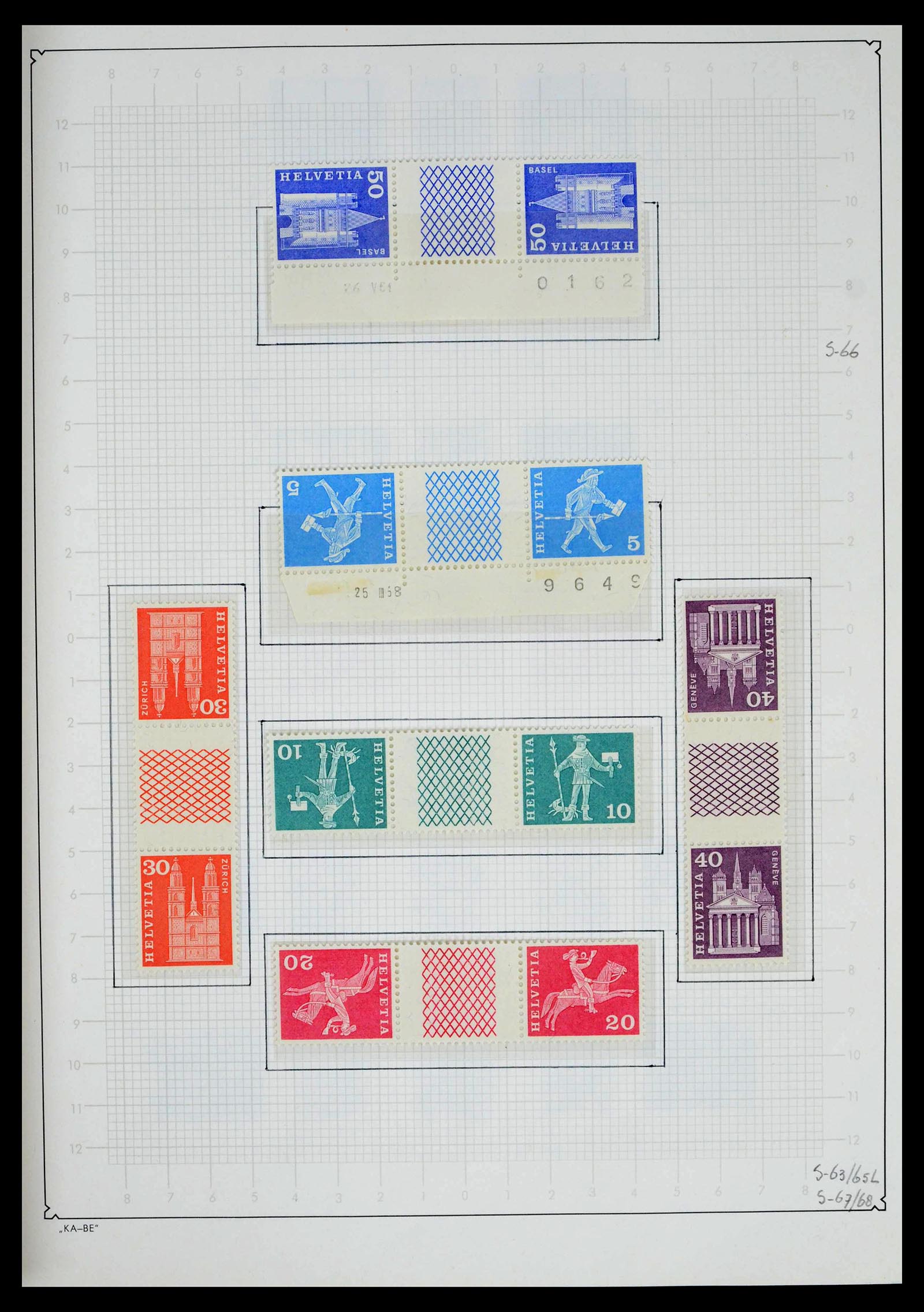 39420 0189 - Stamp collection 39420 Switzerland 1862-1974.