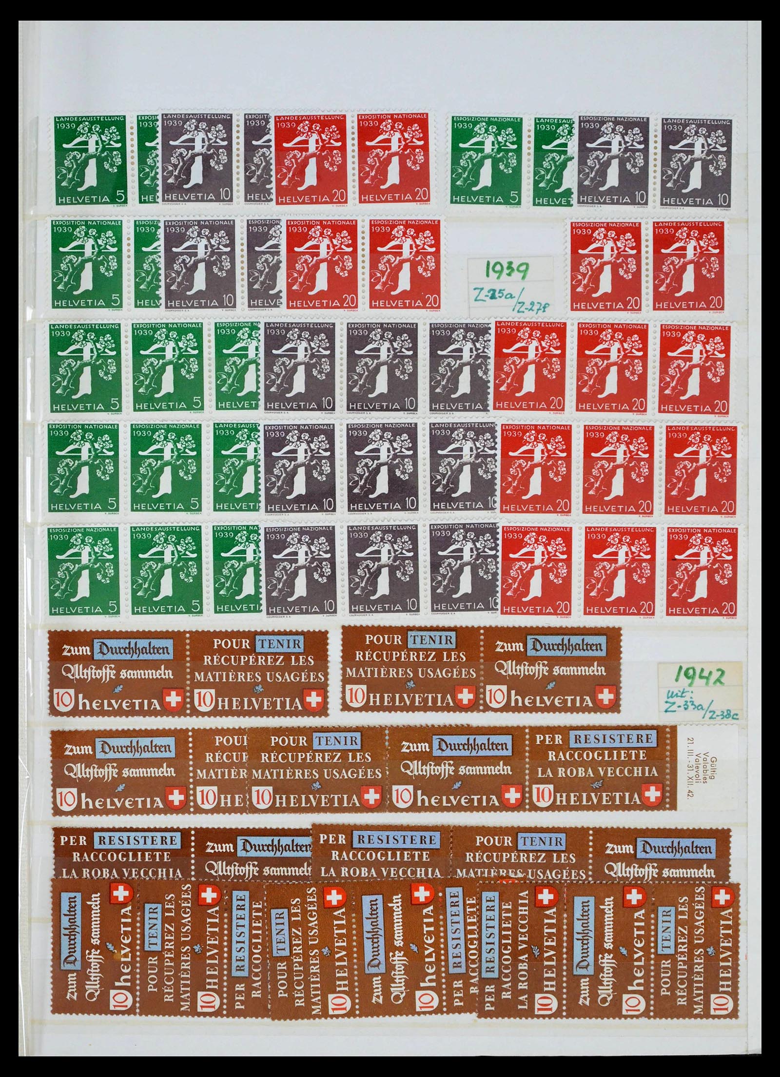 39420 0191 - Stamp collection 39420 Switzerland 1862-1974.