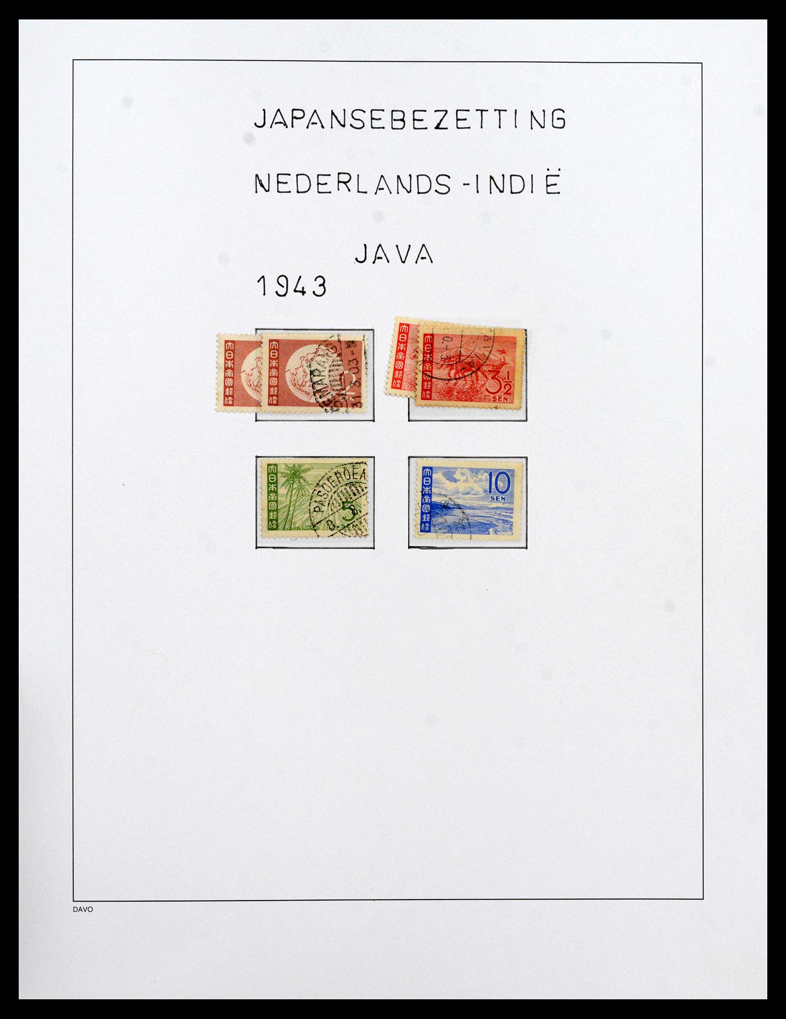 39421 0001 - Stamp collection 39421 Japanese occupation and interim period in the Dut