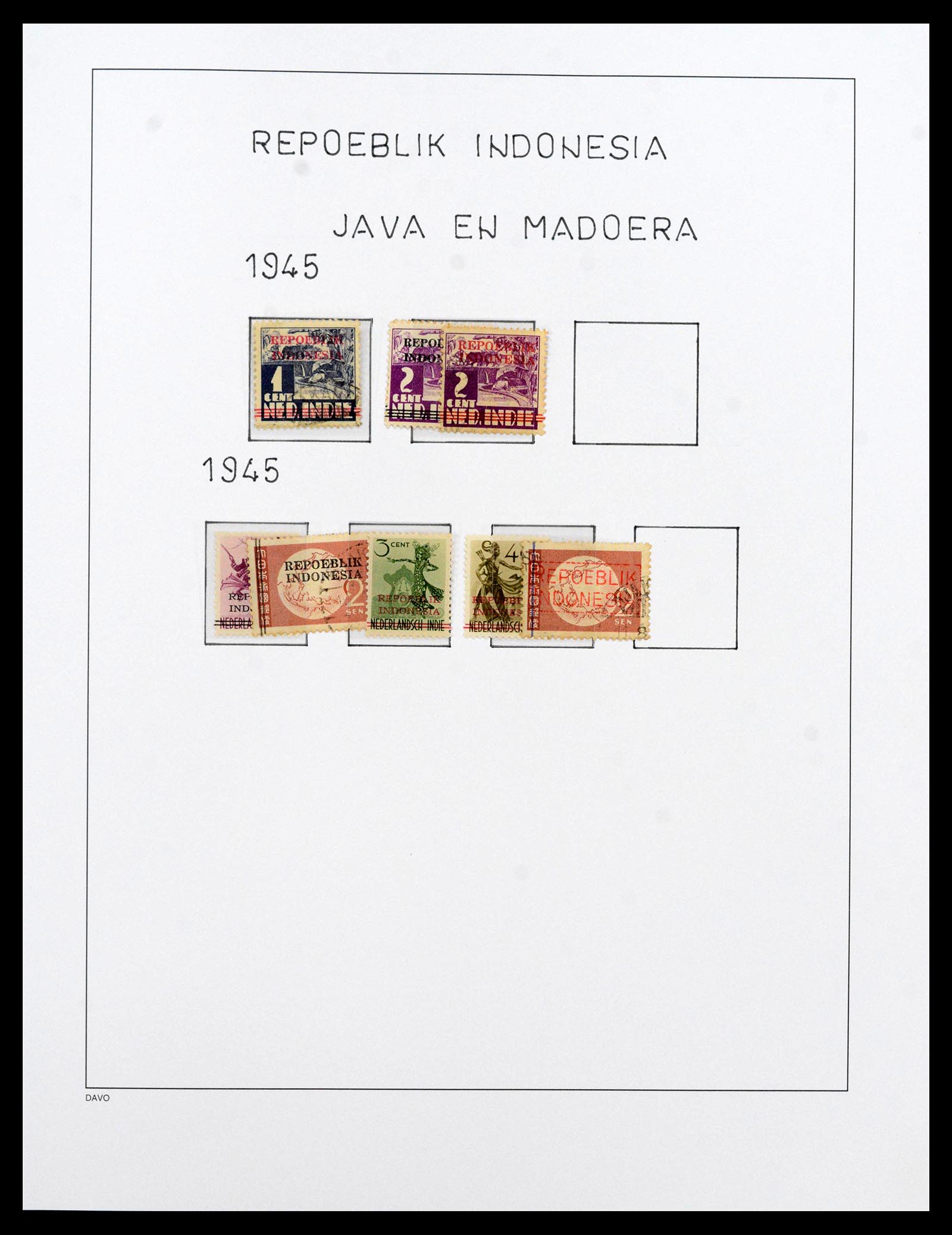 39421 0006 - Postzegelverzameling 39421 Japanse bezetting en interimperiode Nederl