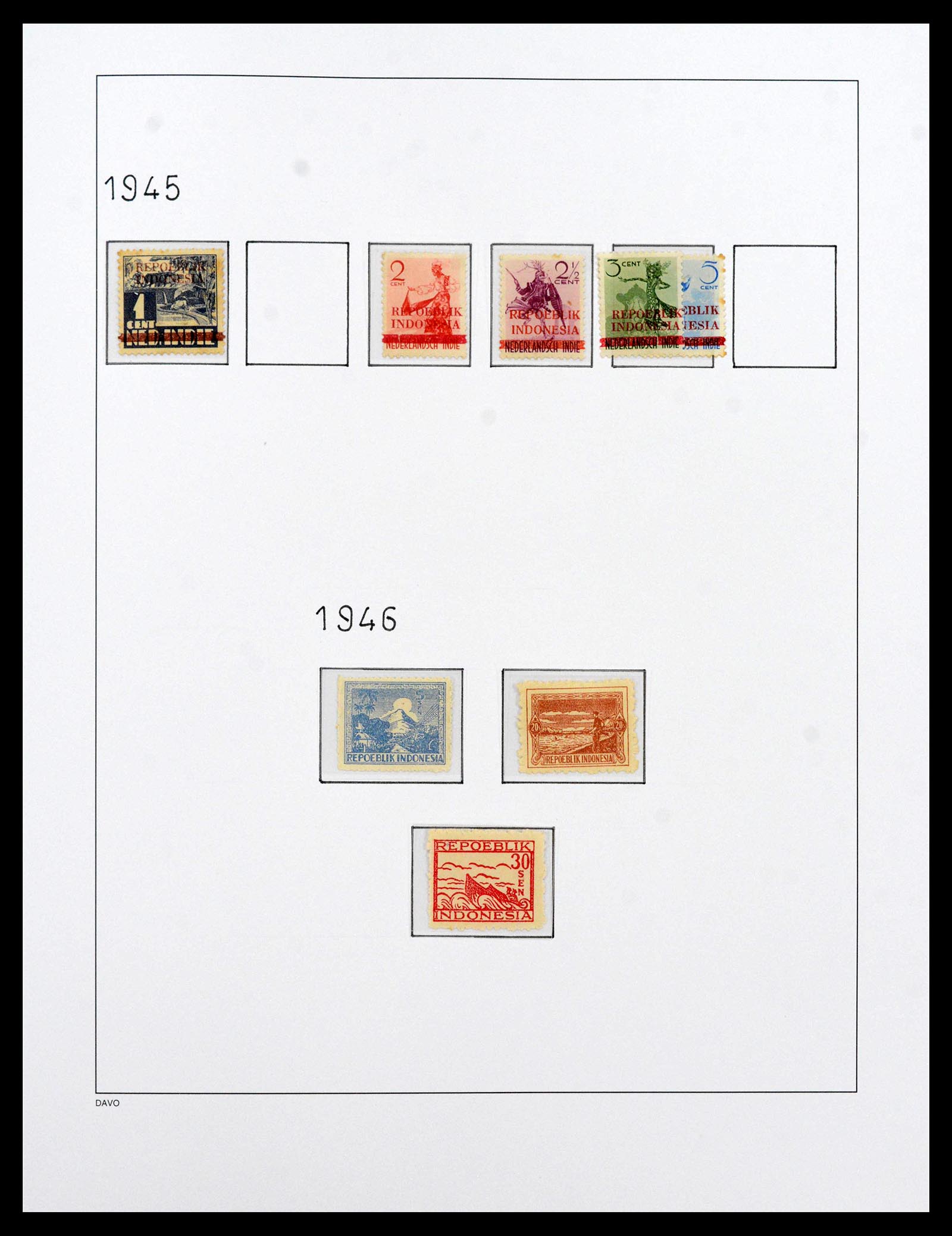39421 0008 - Stamp collection 39421 Japanese occupation and interim period in the Dut