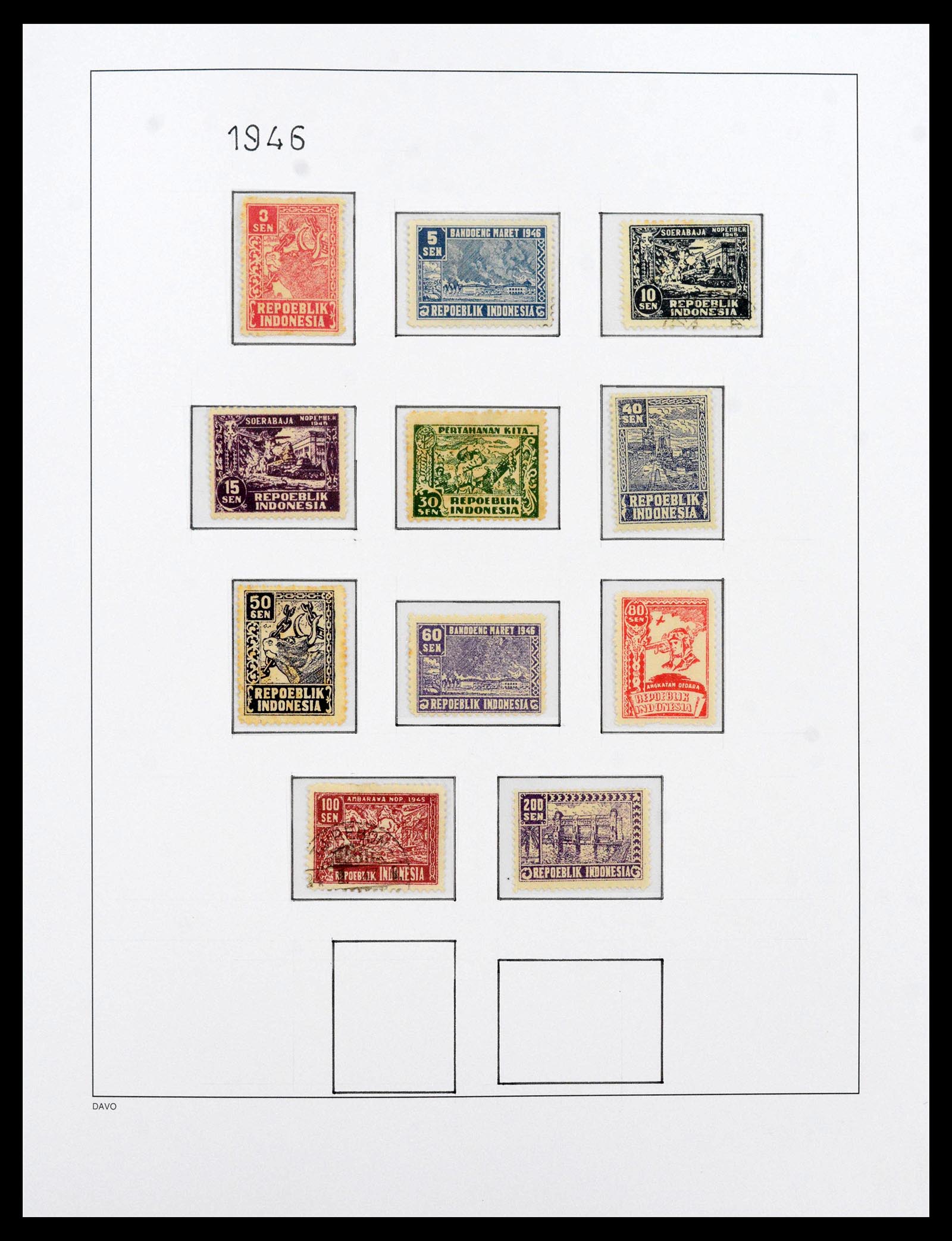 39421 0009 - Postzegelverzameling 39421 Japanse bezetting en interimperiode Nederl