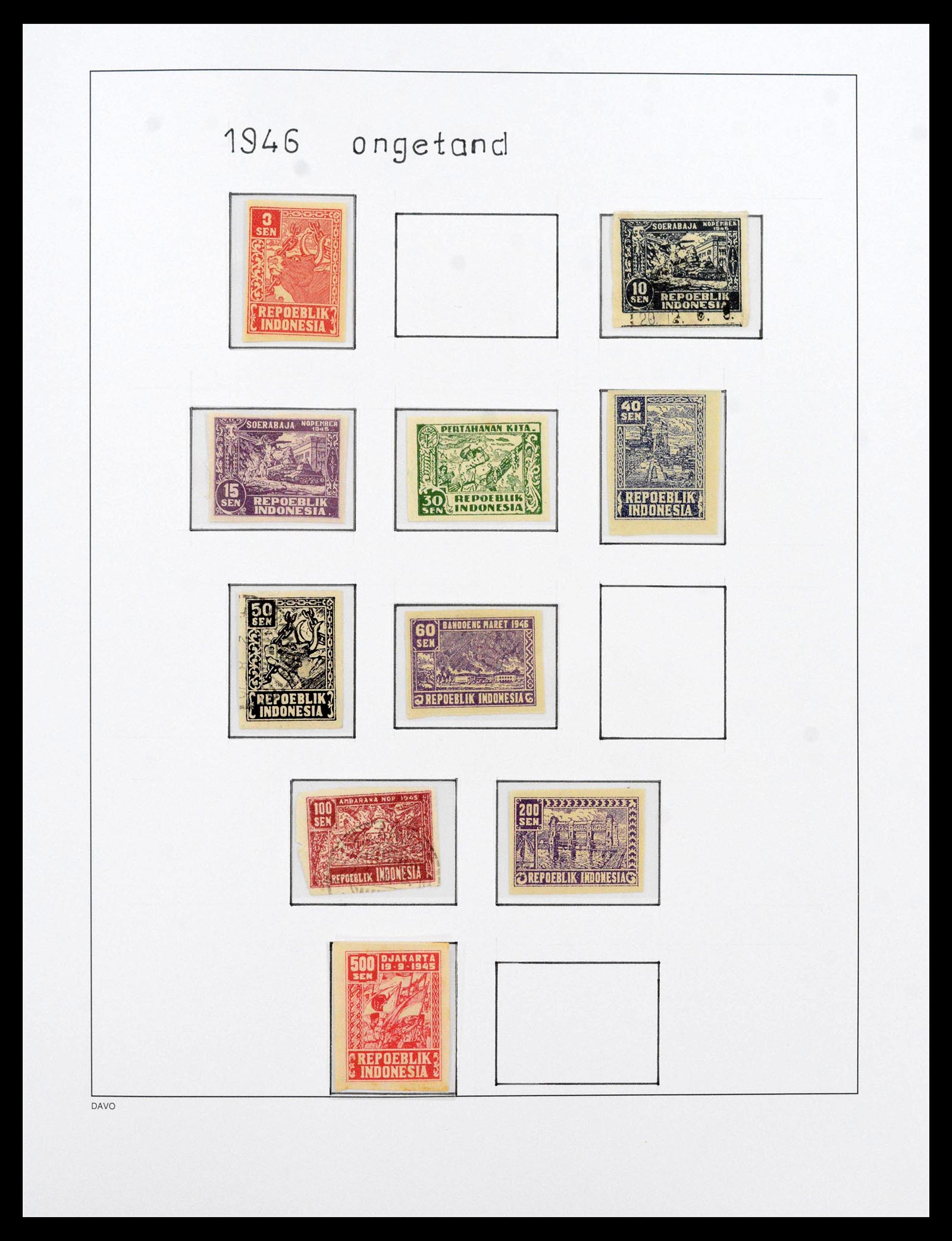 39421 0010 - Postzegelverzameling 39421 Japanse bezetting en interimperiode Nederl