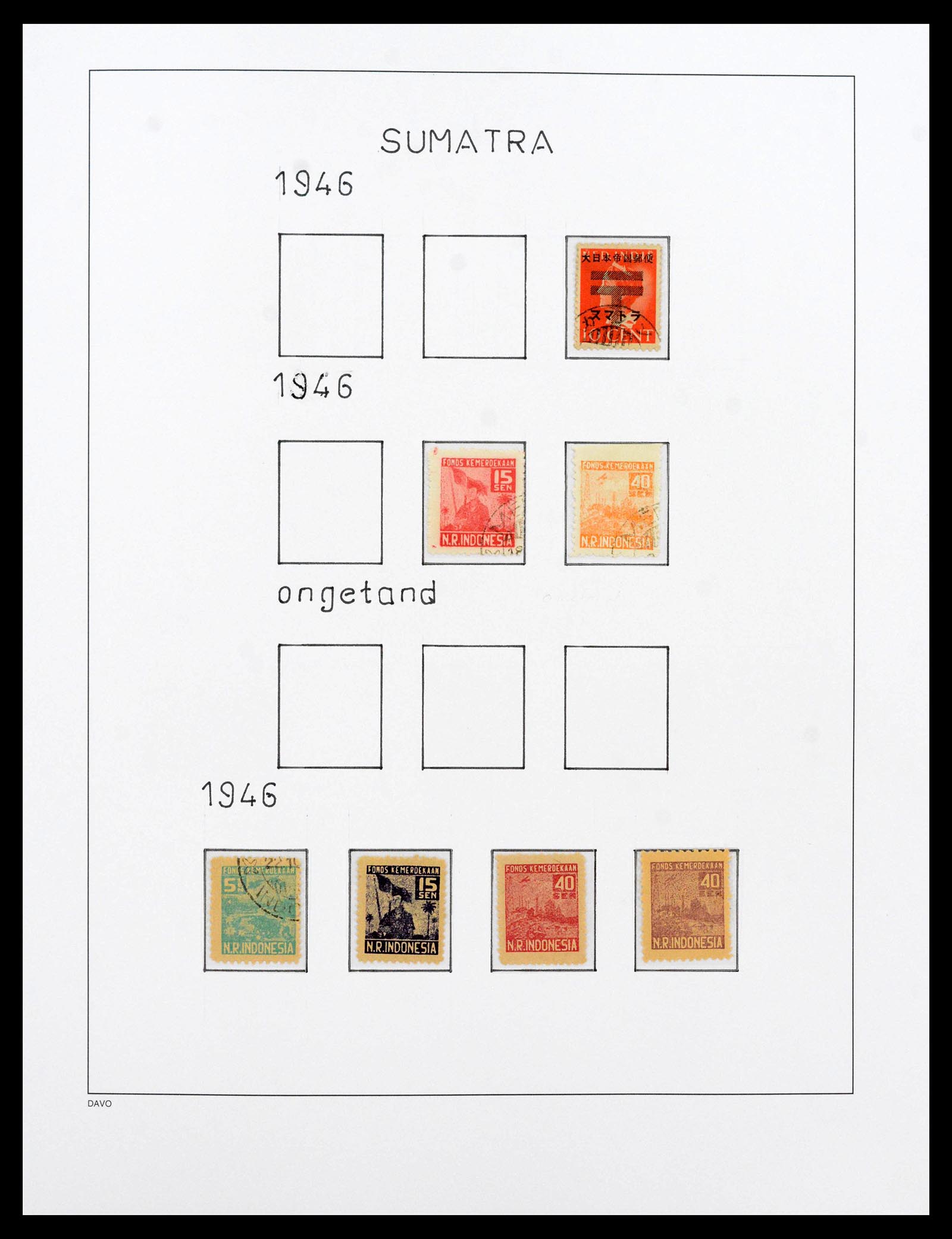 39421 0014 - Stamp collection 39421 Japanese occupation and interim period in the Dut