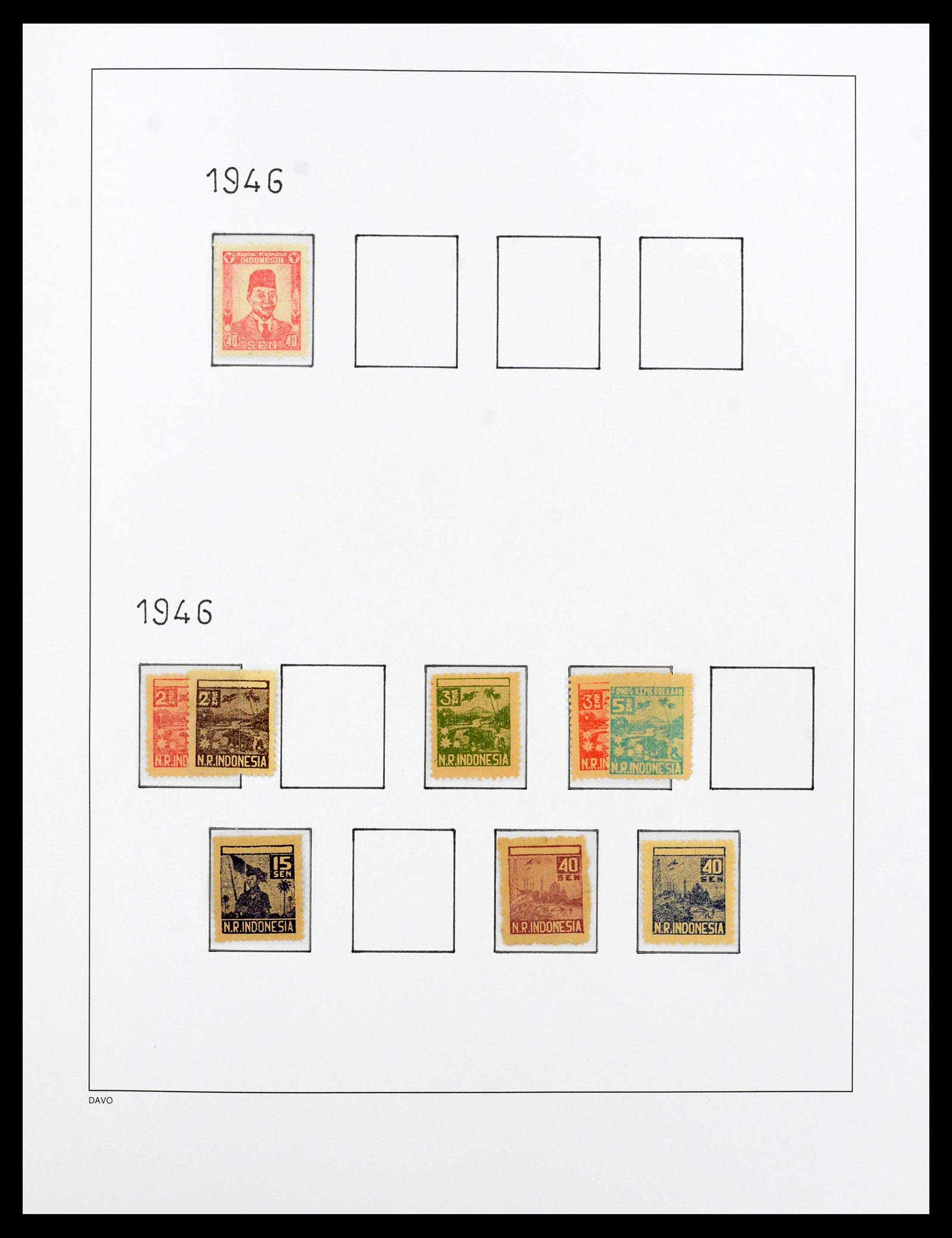 39421 0015 - Stamp collection 39421 Japanese occupation and interim period in the Dut