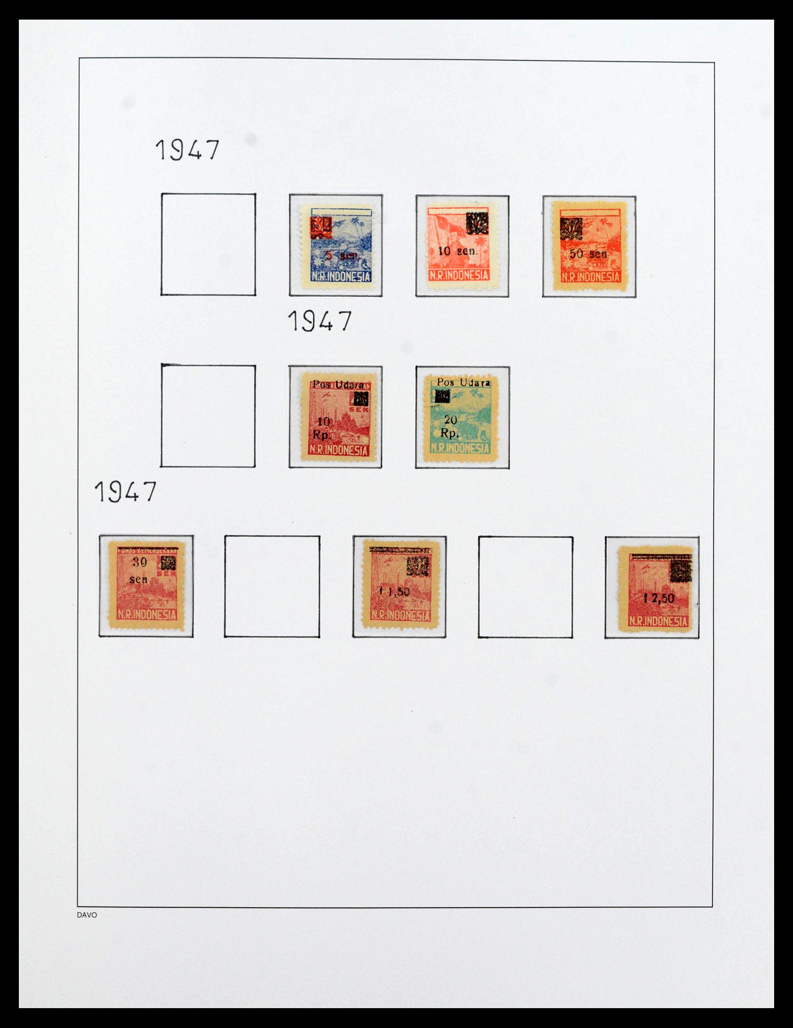39421 0016 - Stamp collection 39421 Japanese occupation and interim period in the Dut