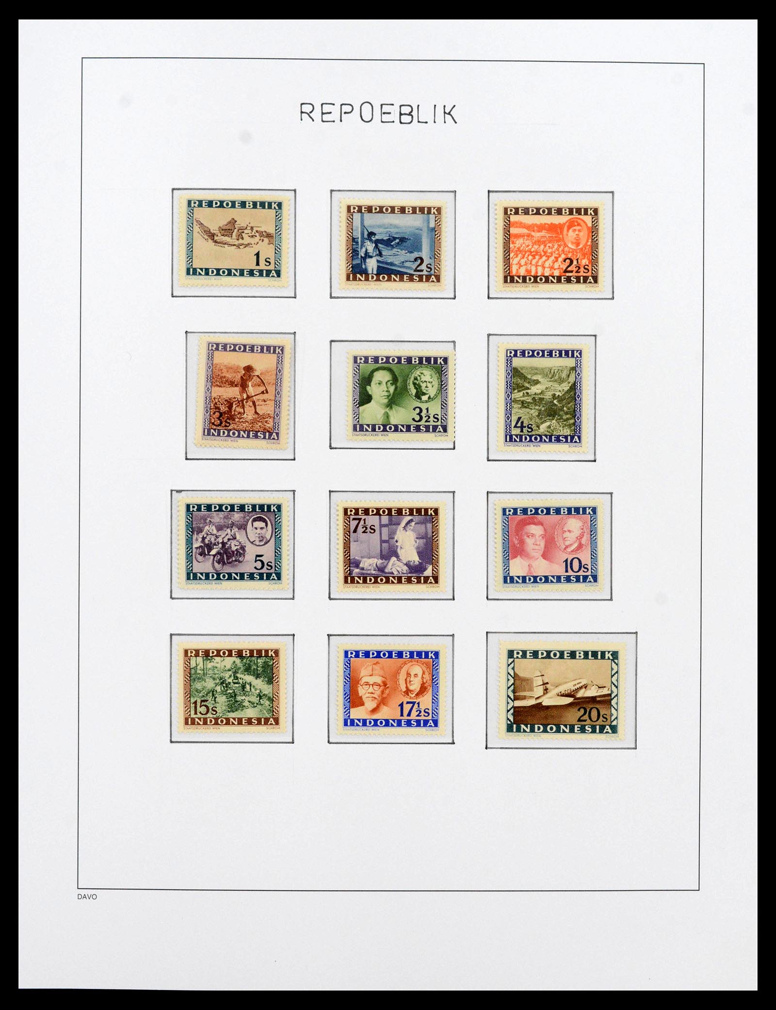39421 0017 - Postzegelverzameling 39421 Japanse bezetting en interimperiode Nederl