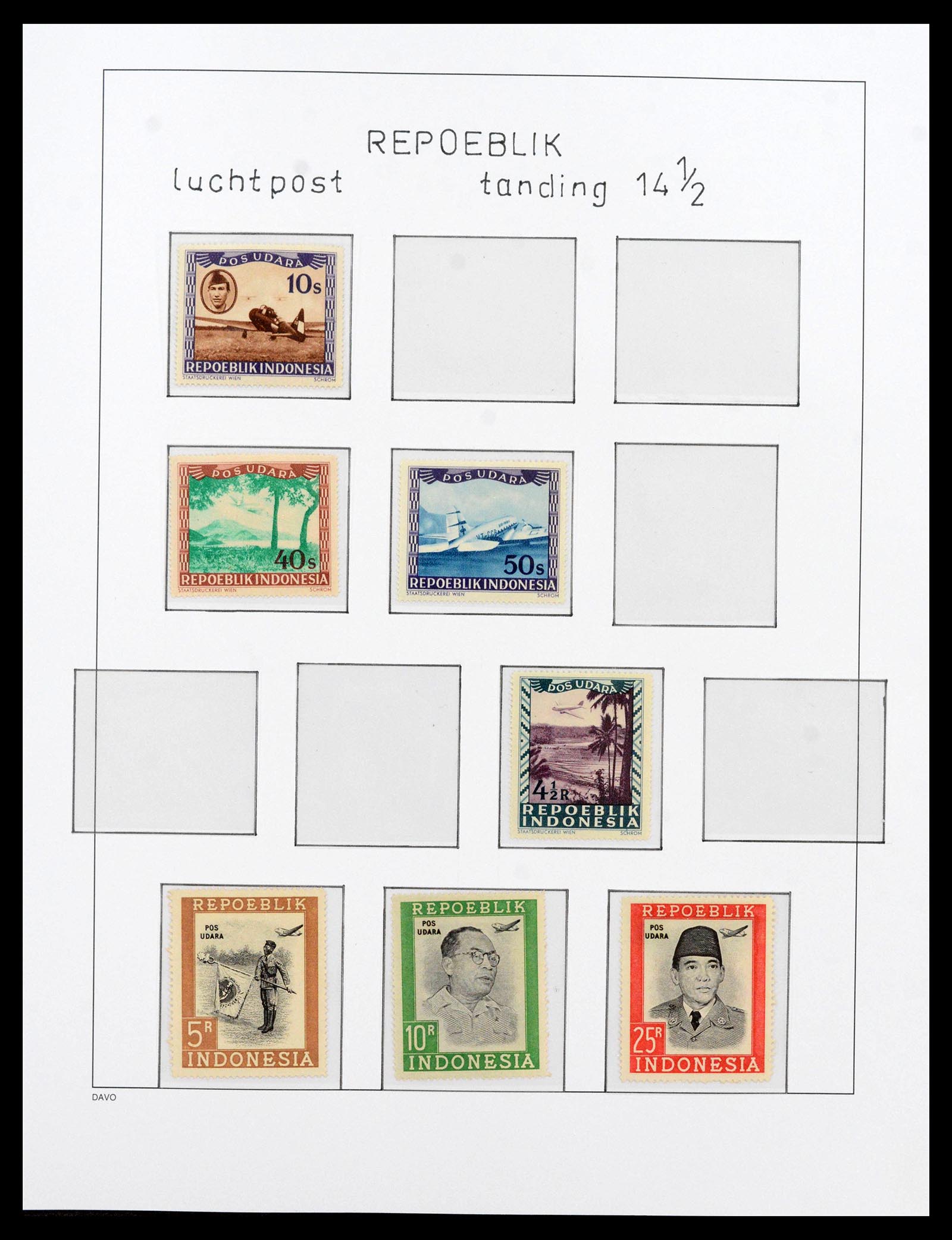 39421 0019 - Postzegelverzameling 39421 Japanse bezetting en interimperiode Nederl
