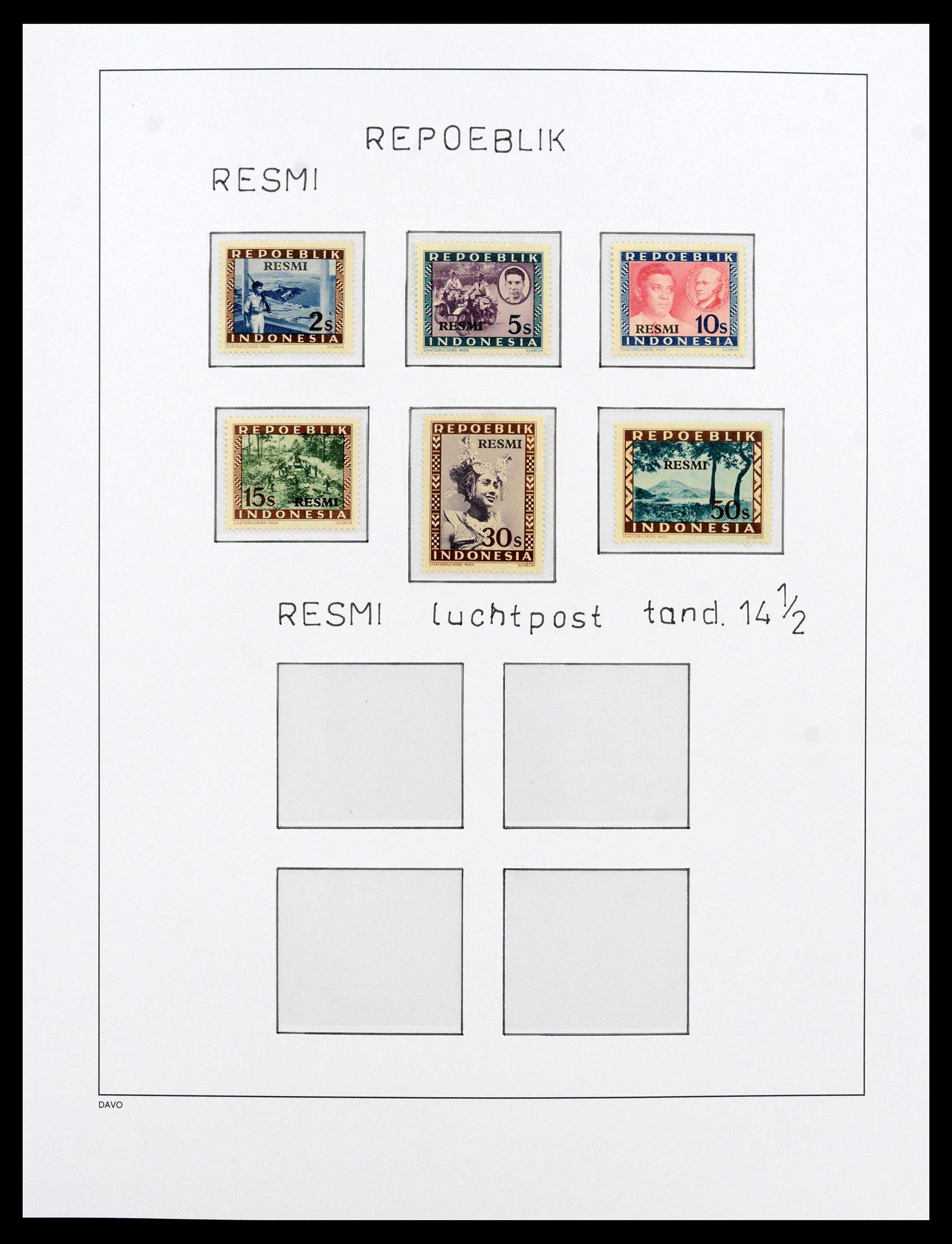 39421 0022 - Postzegelverzameling 39421 Japanse bezetting en interimperiode Nederl