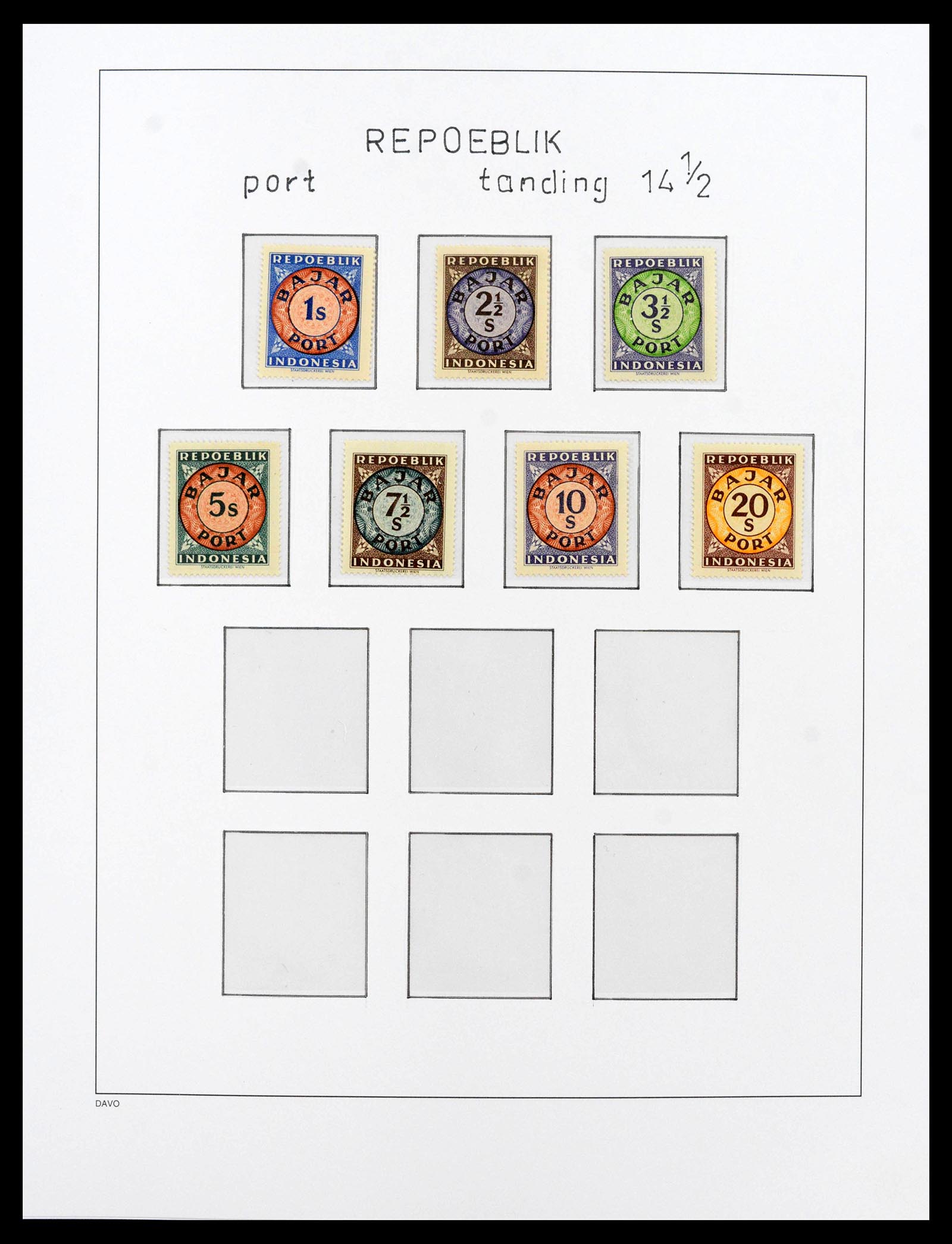 39421 0024 - Postzegelverzameling 39421 Japanse bezetting en interimperiode Nederl