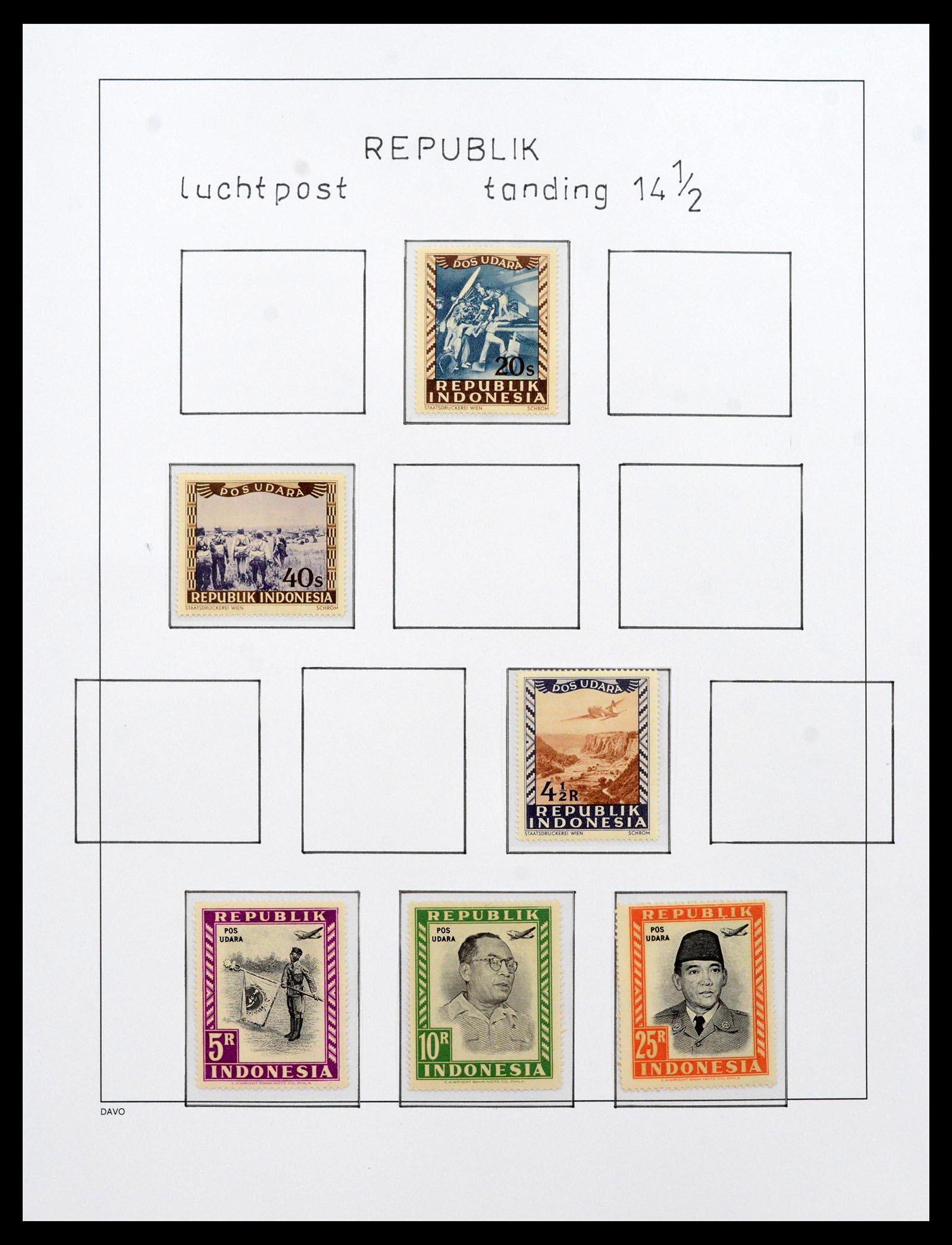 39421 0030 - Postzegelverzameling 39421 Japanse bezetting en interimperiode Nederl