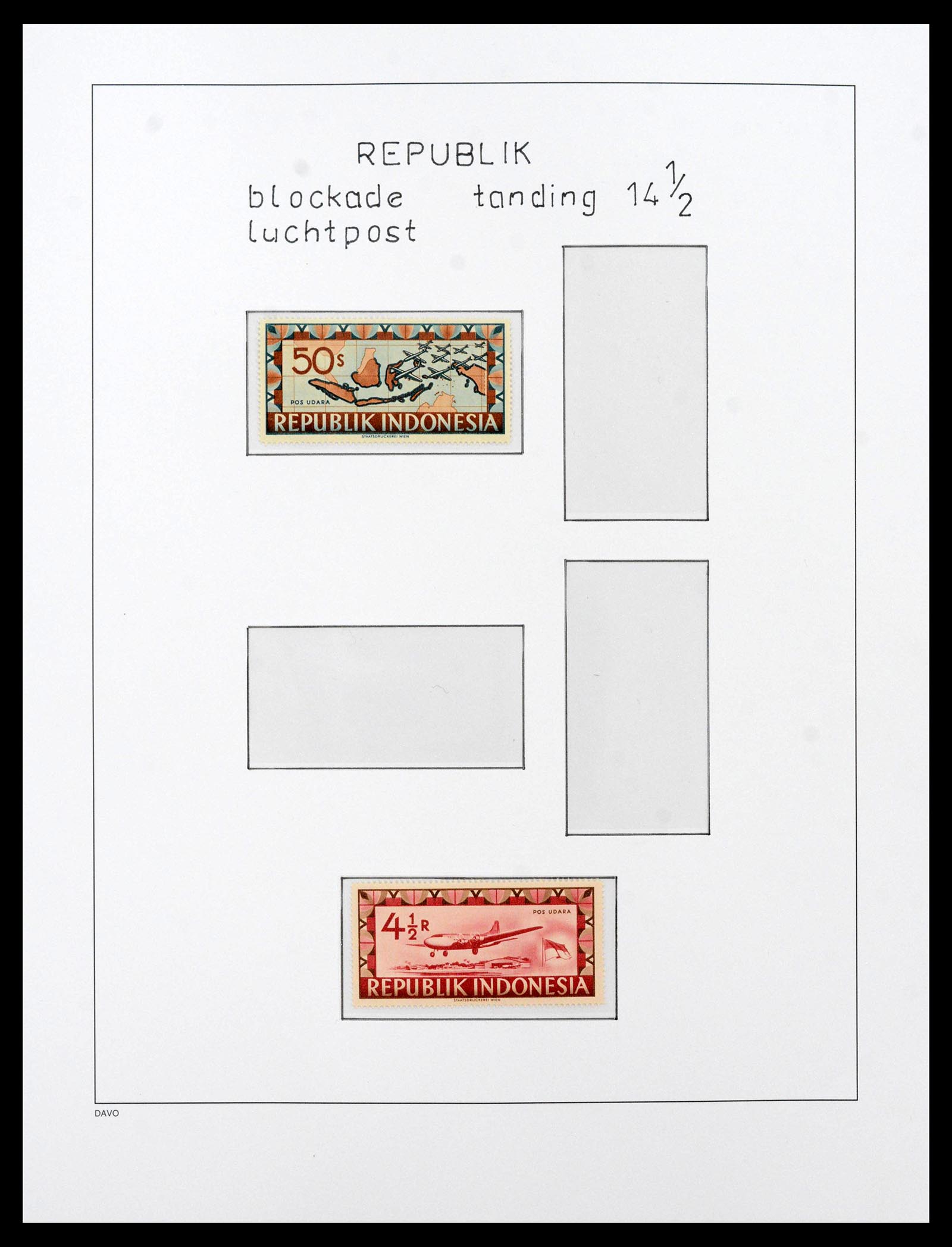 39421 0037 - Postzegelverzameling 39421 Japanse bezetting en interimperiode Nederl