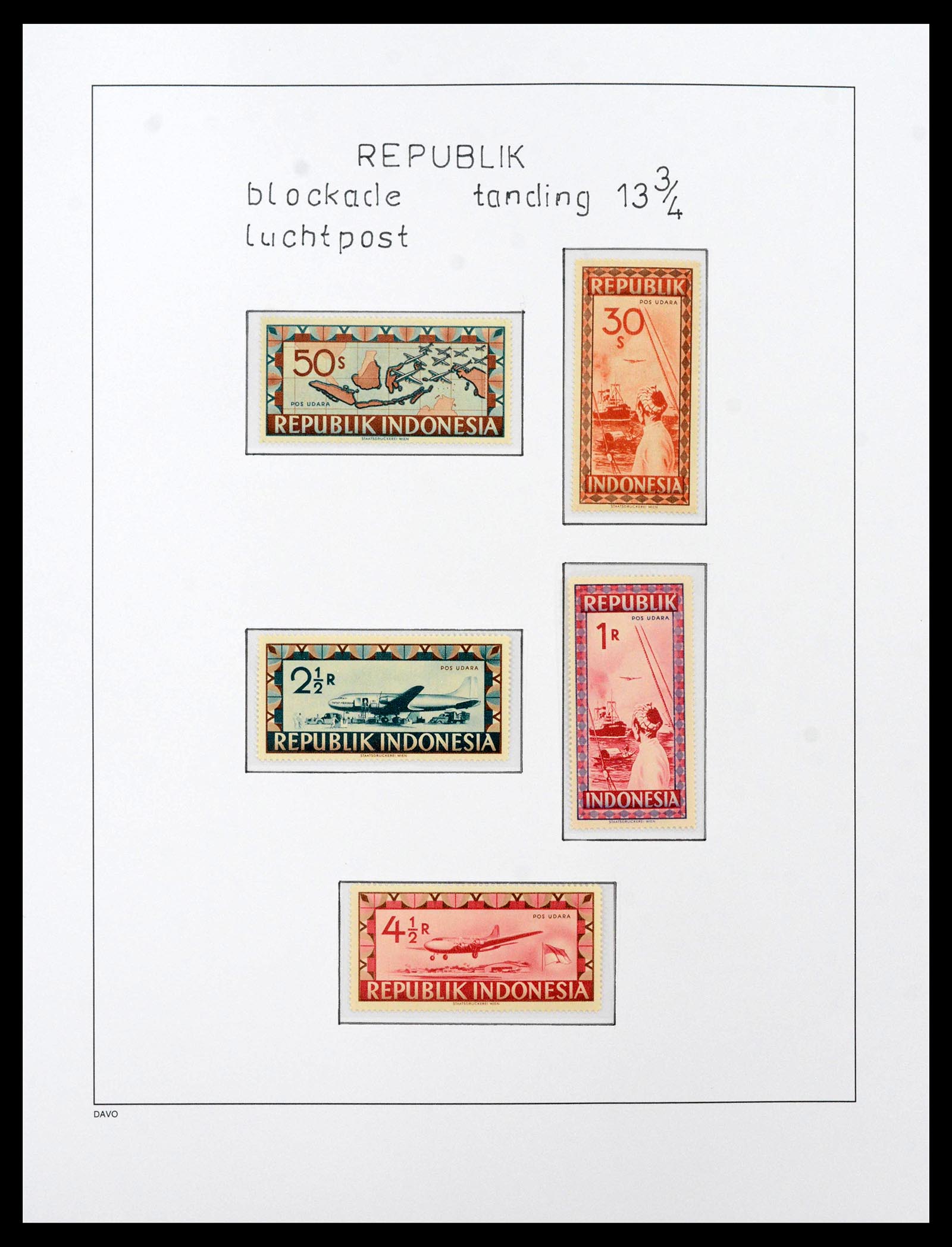 39421 0038 - Stamp collection 39421 Japanese occupation and interim period in the Dut