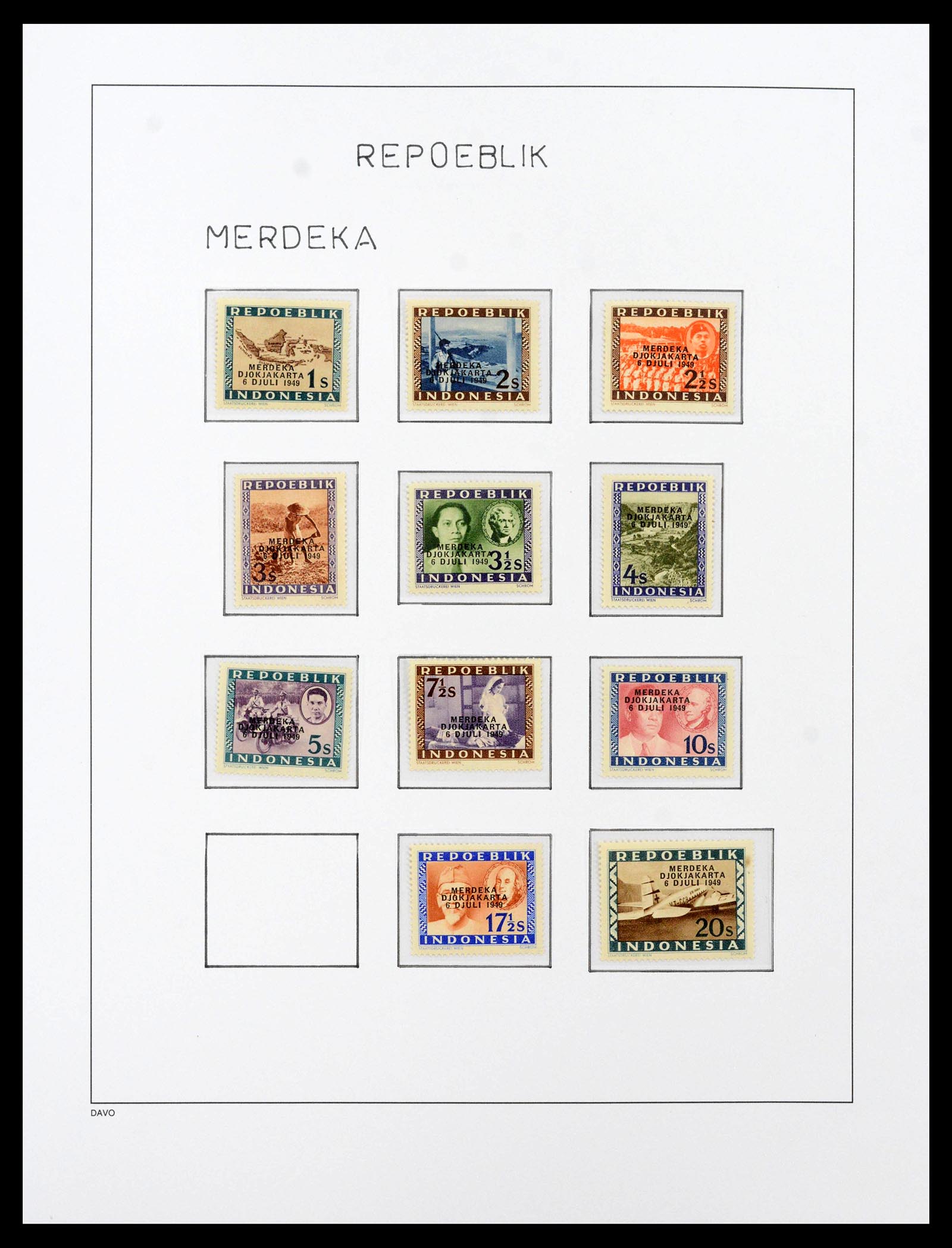 39421 0039 - Postzegelverzameling 39421 Japanse bezetting en interimperiode Nederl