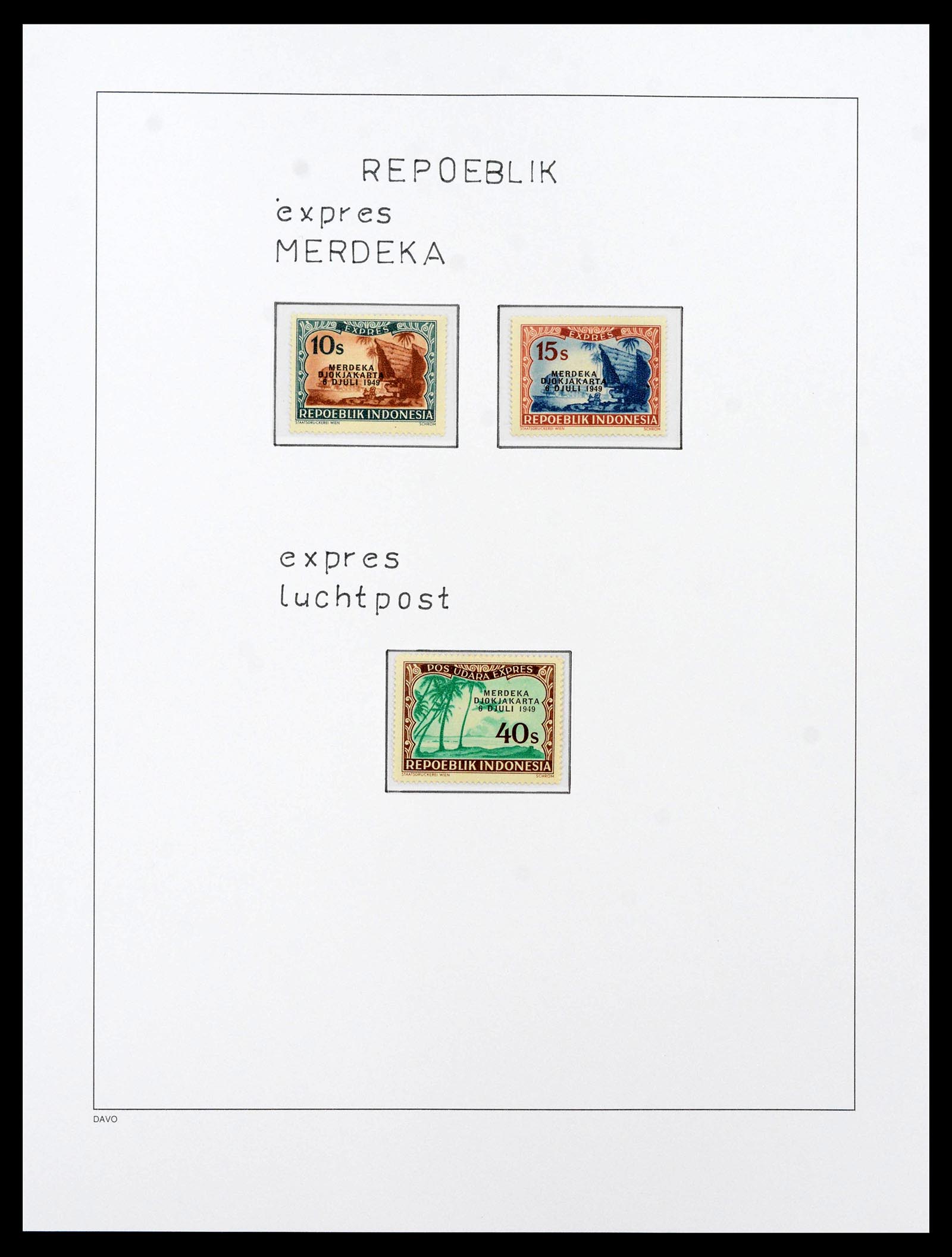 39421 0042 - Postzegelverzameling 39421 Japanse bezetting en interimperiode Nederl