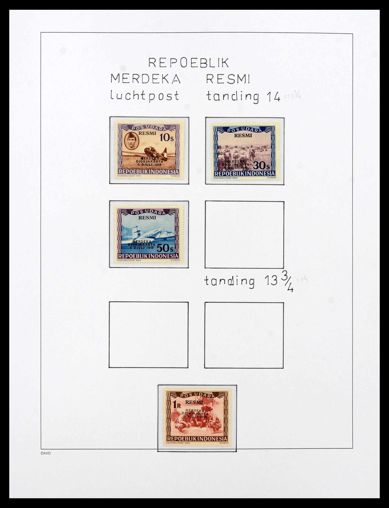 39421 0044 - Postzegelverzameling 39421 Japanse bezetting en interimperiode Nederl