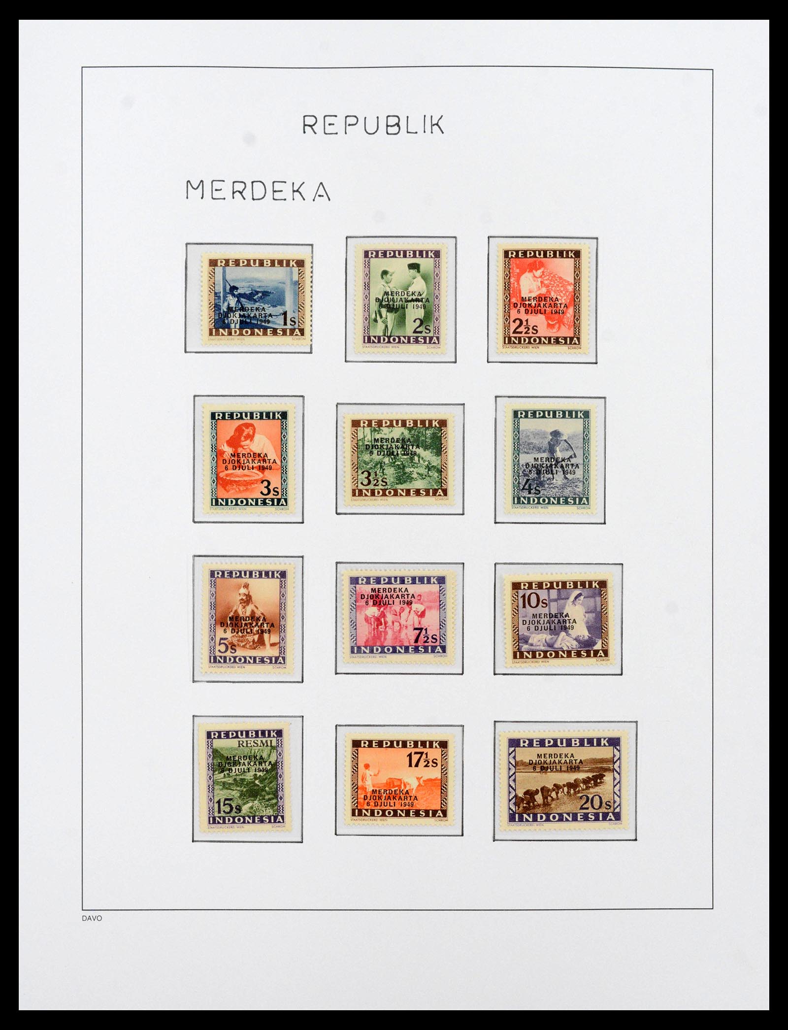 39421 0046 - Postzegelverzameling 39421 Japanse bezetting en interimperiode Nederl