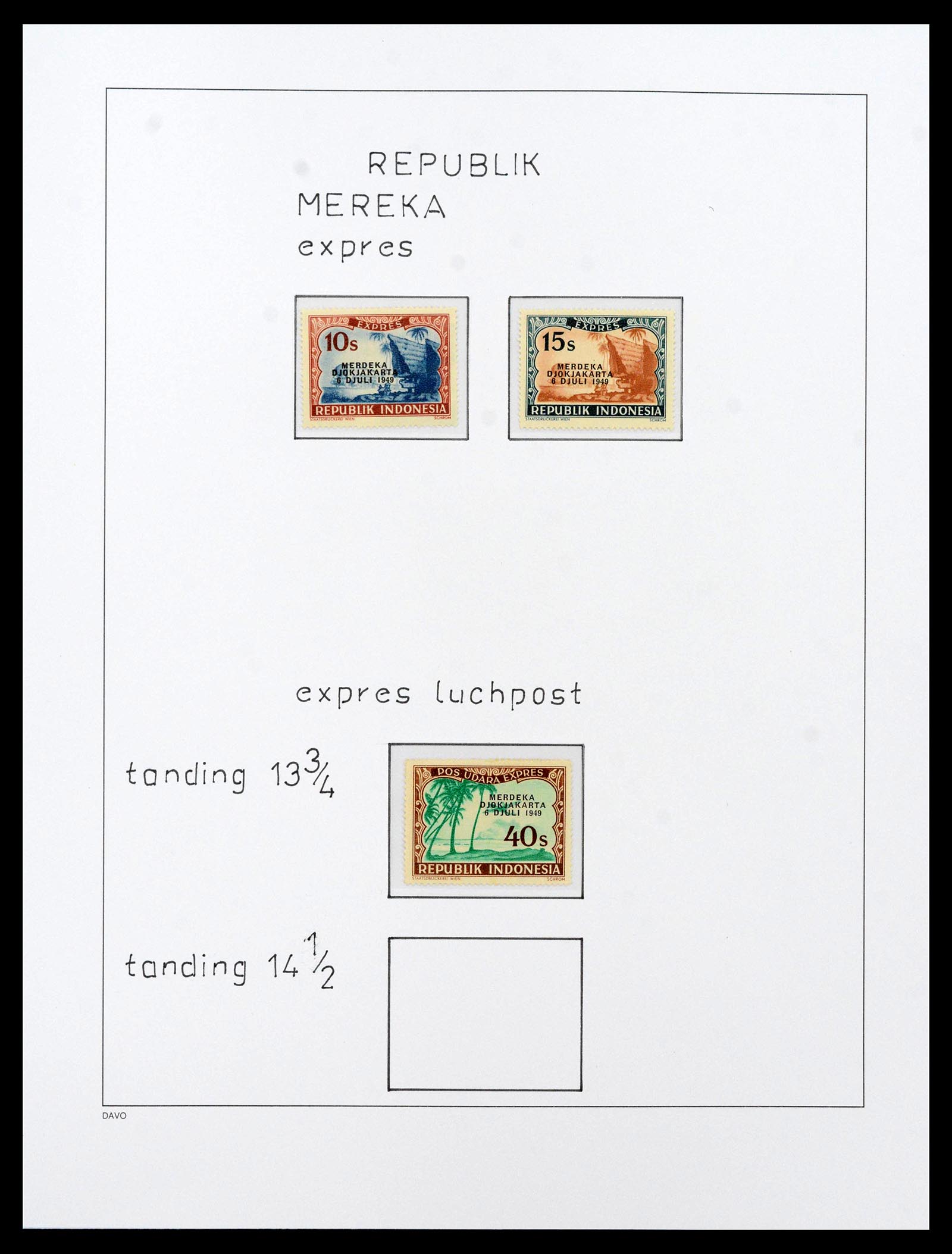 39421 0049 - Postzegelverzameling 39421 Japanse bezetting en interimperiode Nederl