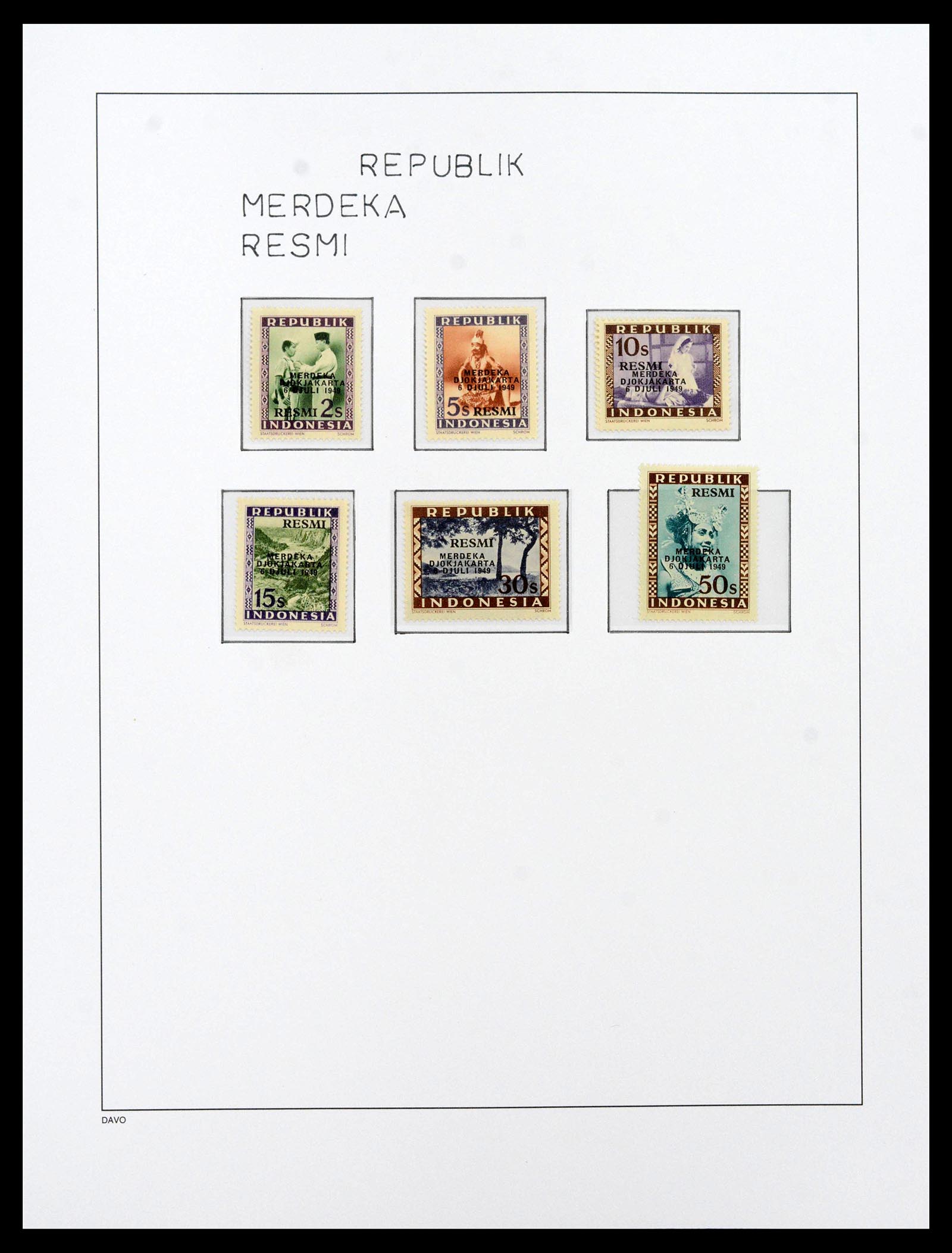 39421 0050 - Postzegelverzameling 39421 Japanse bezetting en interimperiode Nederl