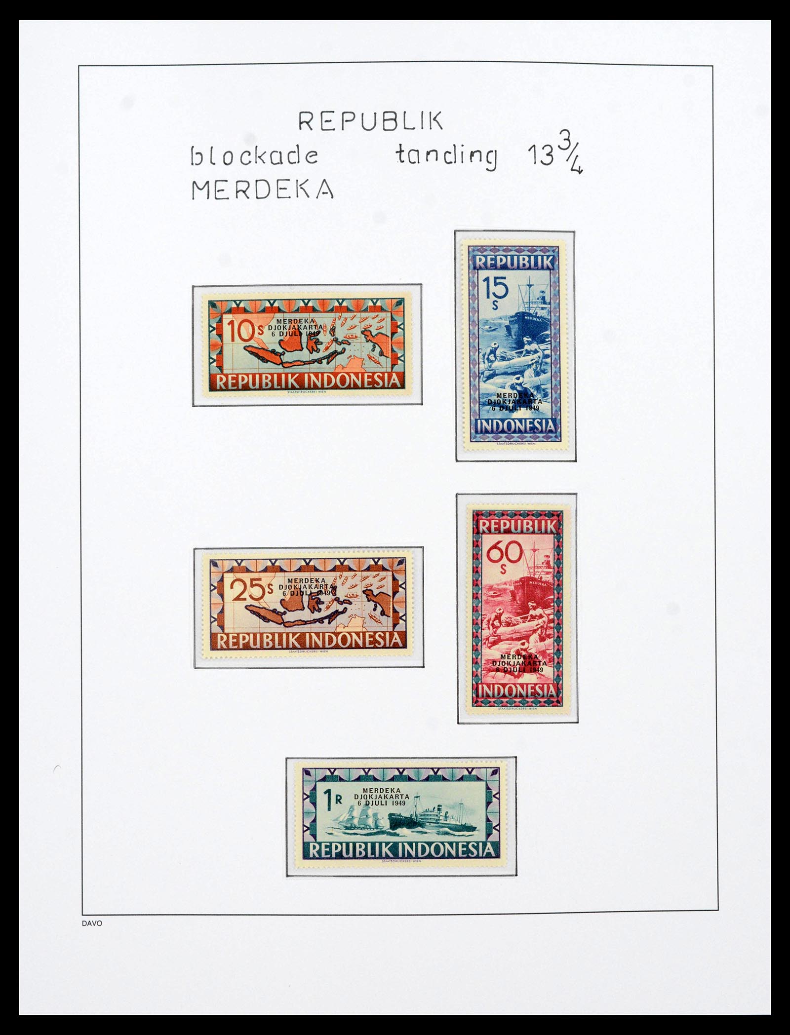 39421 0052 - Postzegelverzameling 39421 Japanse bezetting en interimperiode Nederl