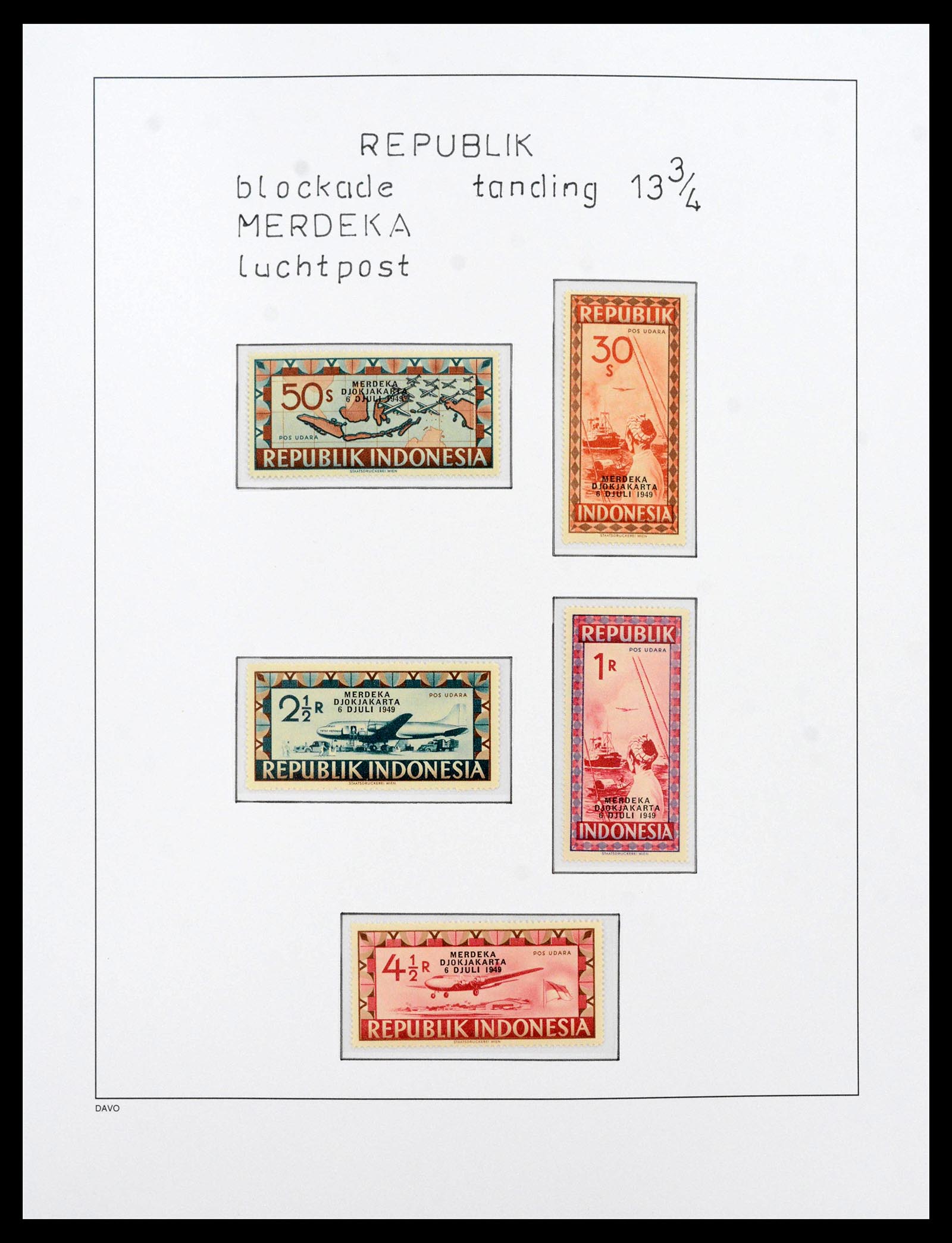 39421 0053 - Postzegelverzameling 39421 Japanse bezetting en interimperiode Nederl