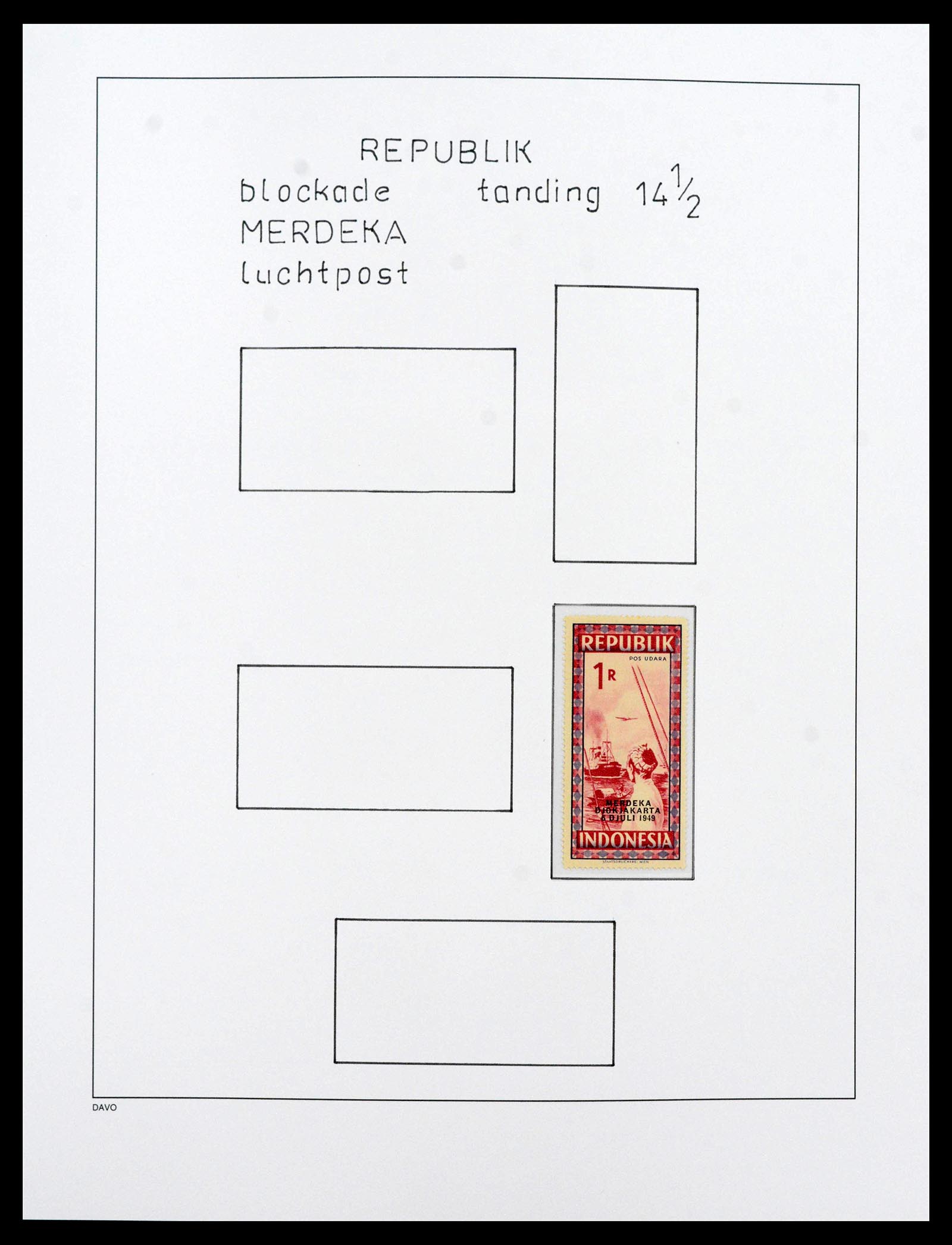 39421 0054 - Postzegelverzameling 39421 Japanse bezetting en interimperiode Nederl