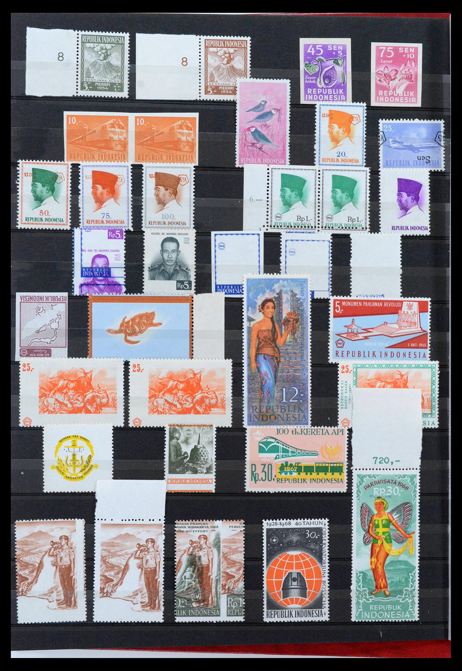 39422 0002 - Postzegelverzameling 39422 Indonesië variëteiten 1948-1970.