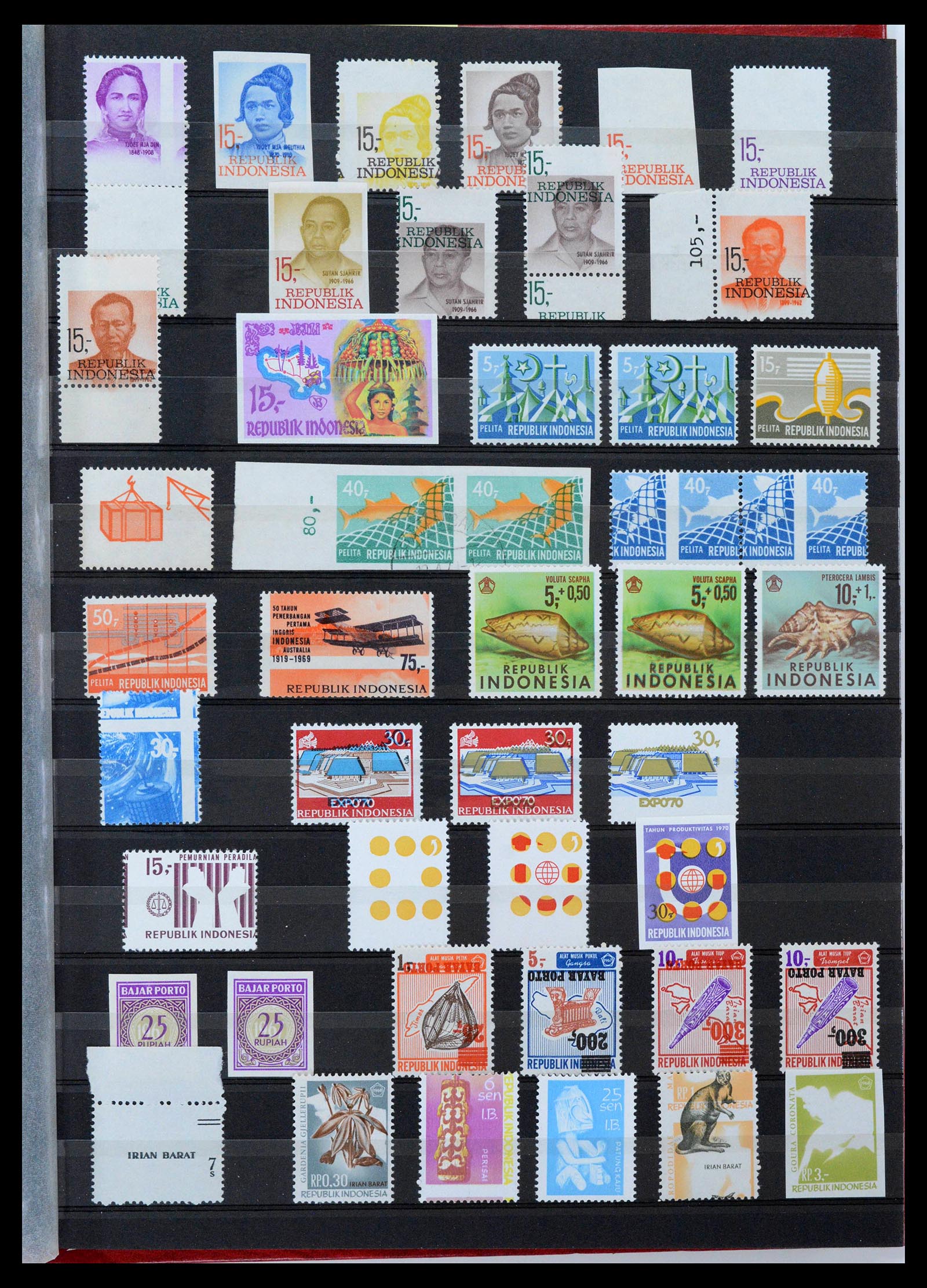 39422 0003 - Postzegelverzameling 39422 Indonesië variëteiten 1948-1970.