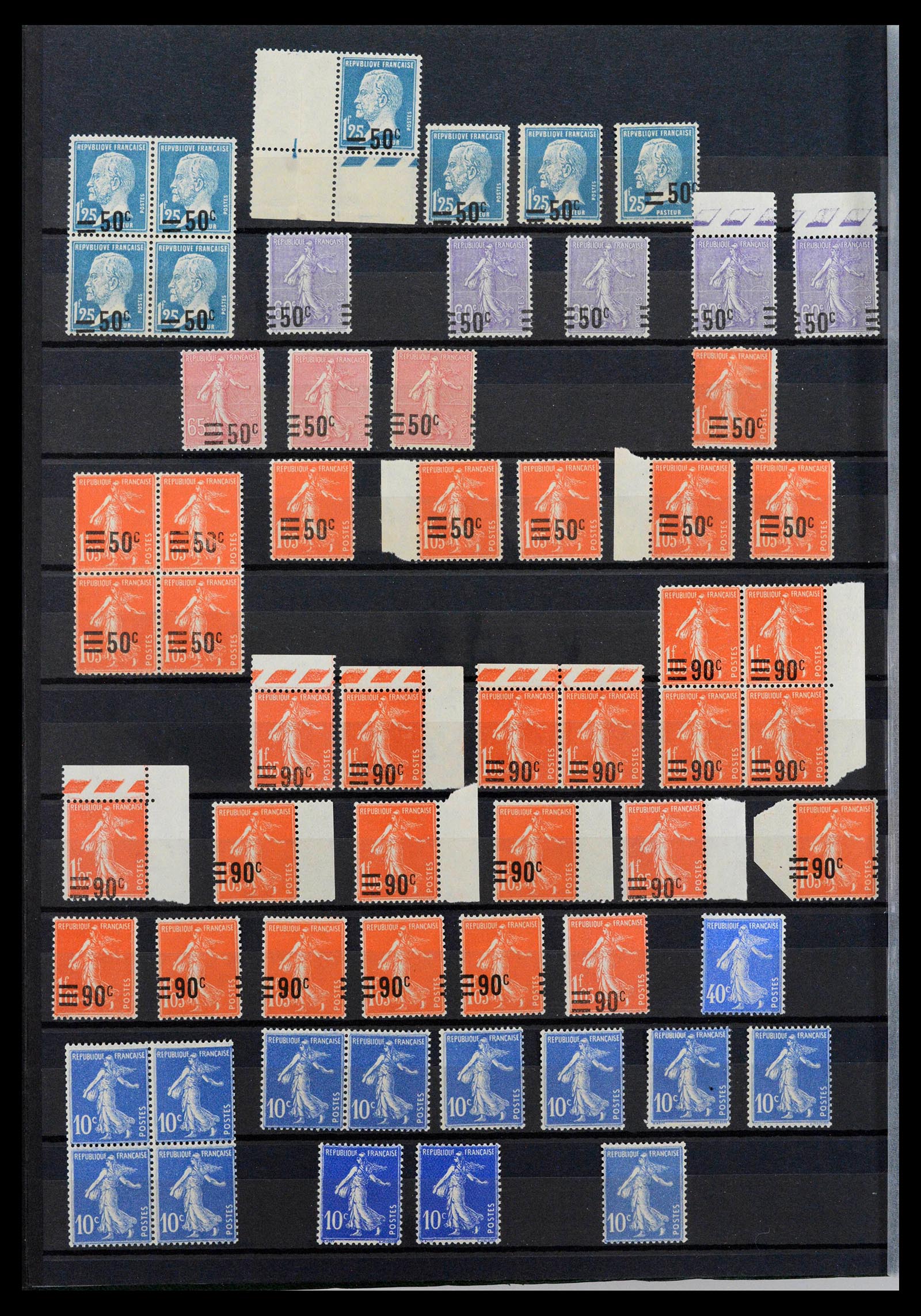 39423 0004 - Postzegelverzameling 39423 Frankrijk variëteiten 1862-1985.
