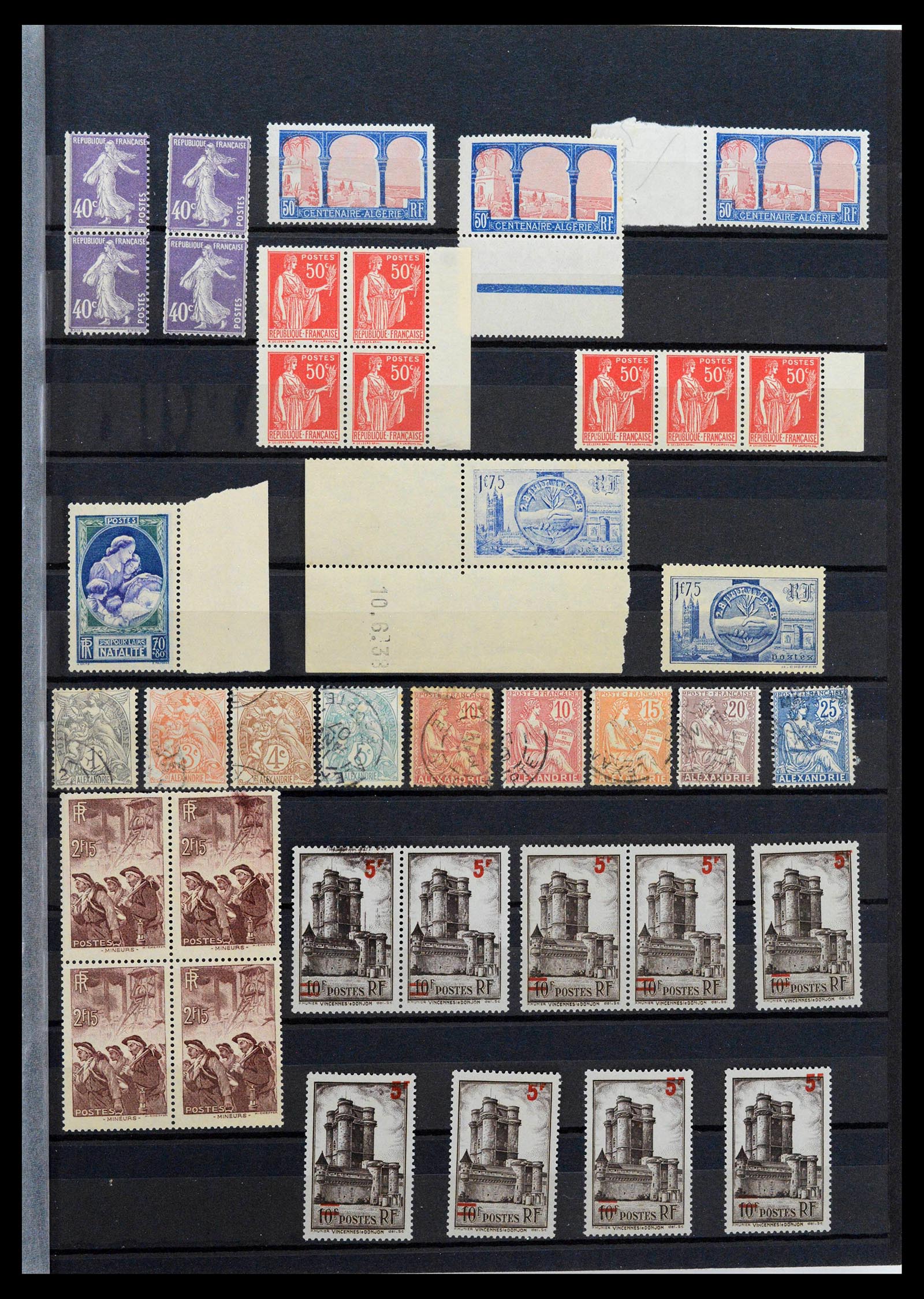 39423 0005 - Postzegelverzameling 39423 Frankrijk variëteiten 1862-1985.